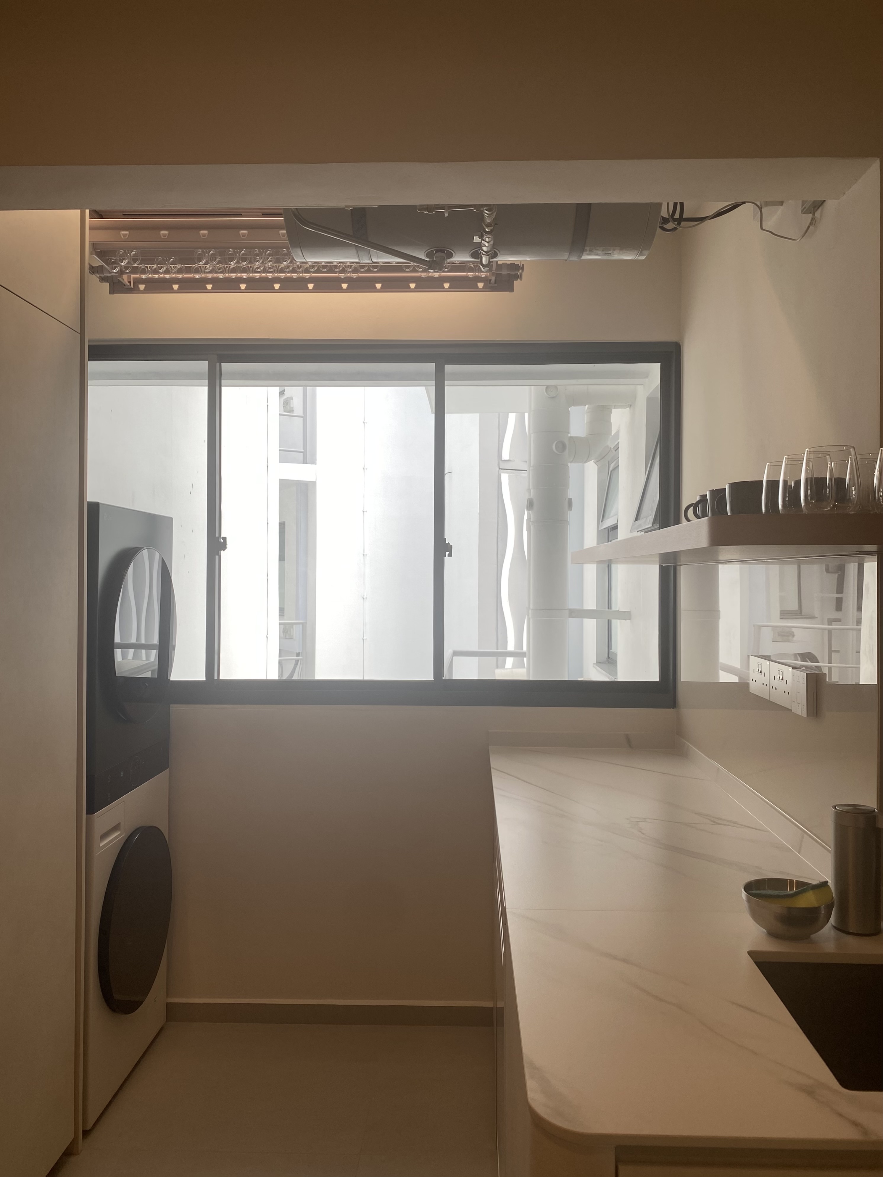 $77k Creamy Minimalist 4R BTO with 8.5x5ft Island & Coffee Bar