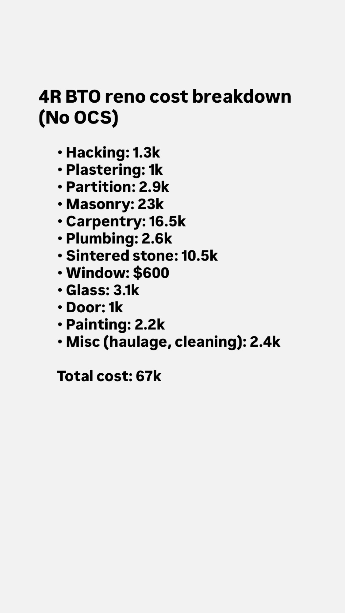 $77k Reno Cost Breakdown for a 4R BTO