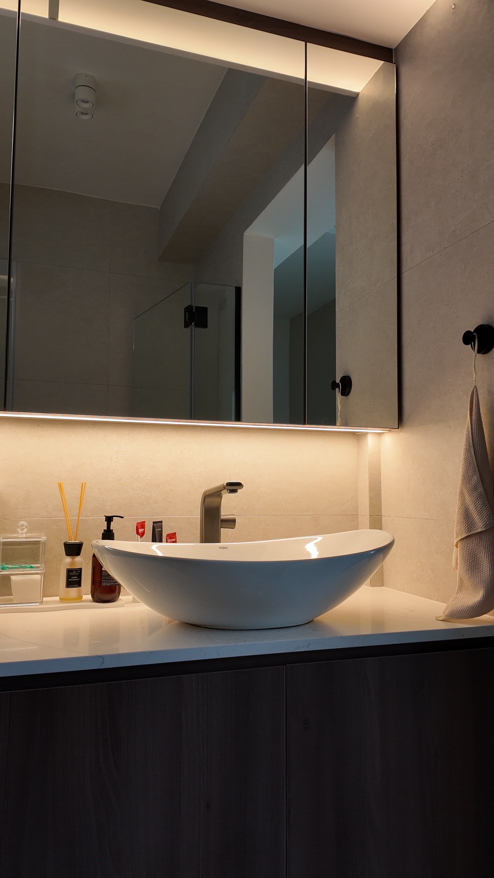 Our bathroom reveal✨ Keeping it simple & functional. No edits.