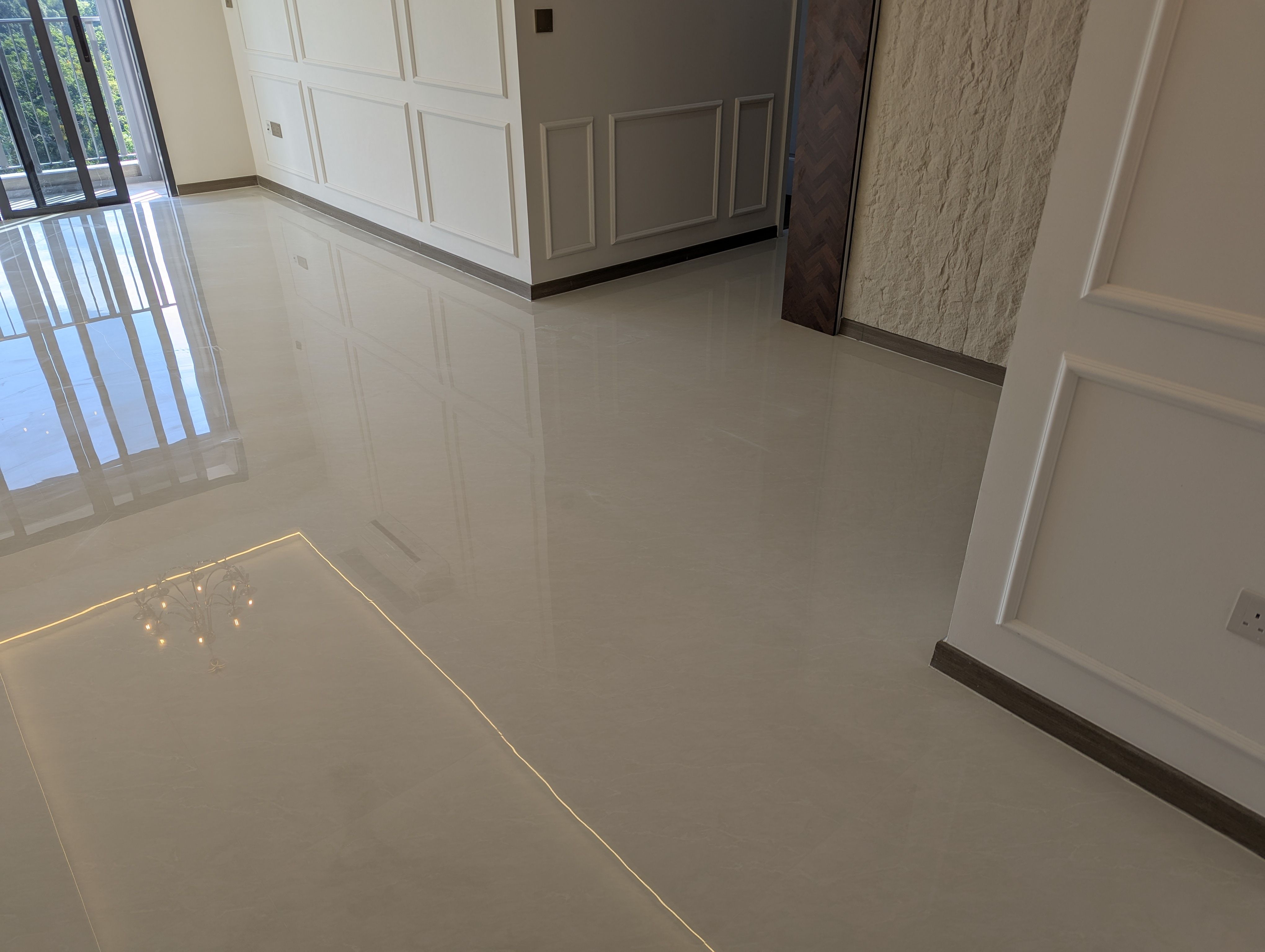 Homogeneous Tile Polish On Living Room✨