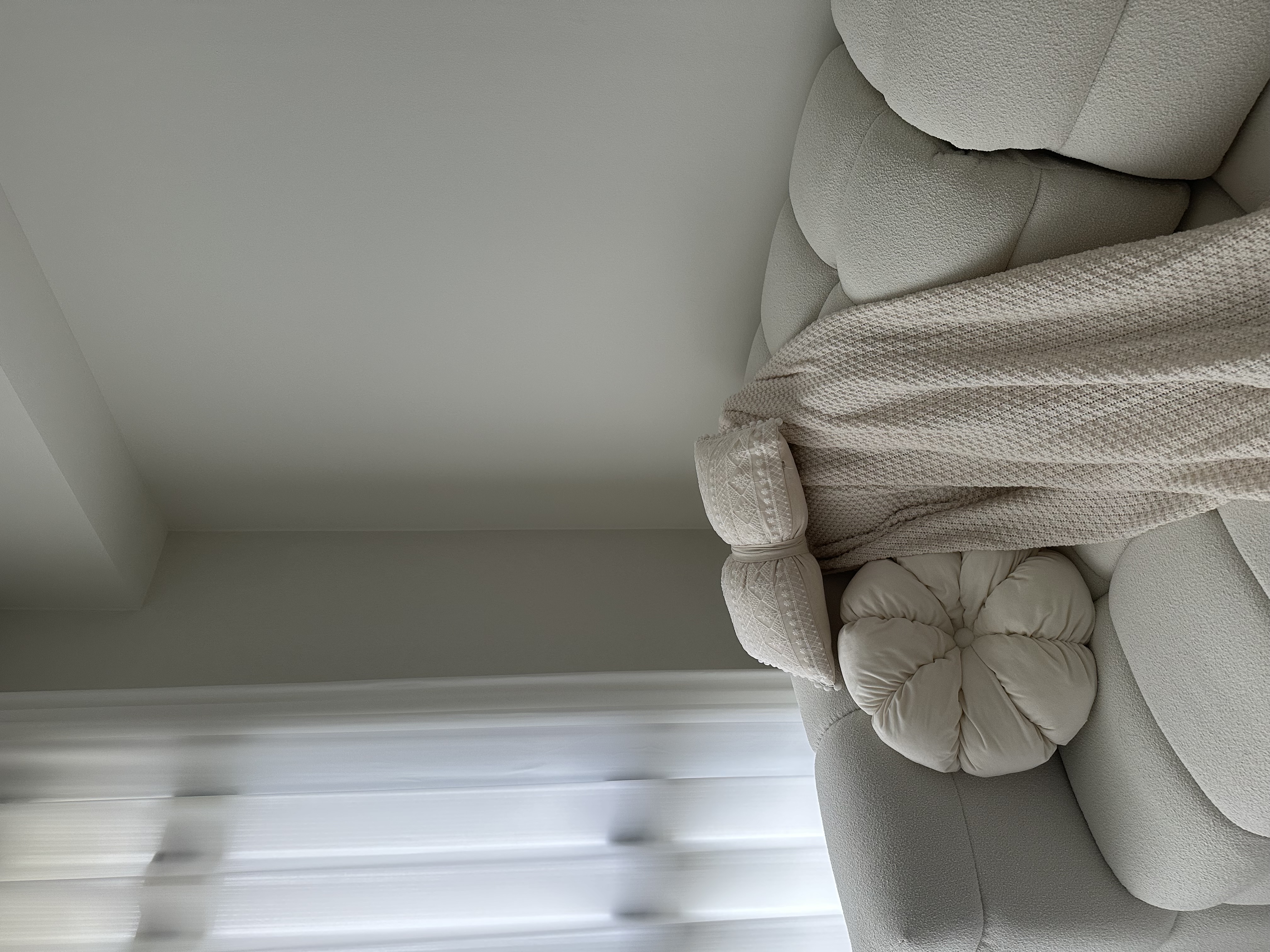 Our cosy living room — a space that brings us warmth and comfort.