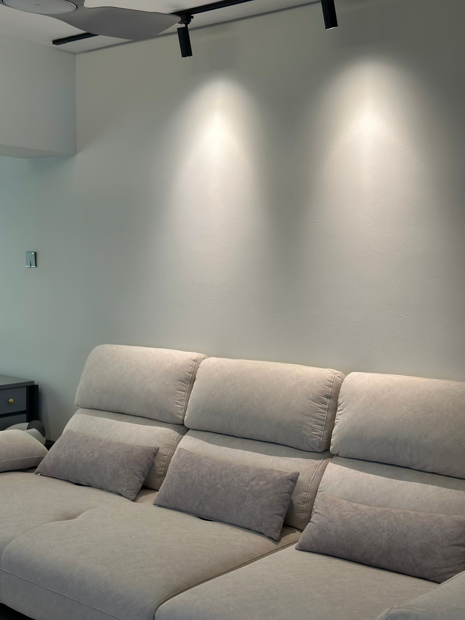 Our Minimalist and Cozy Living Room with no Built-ins