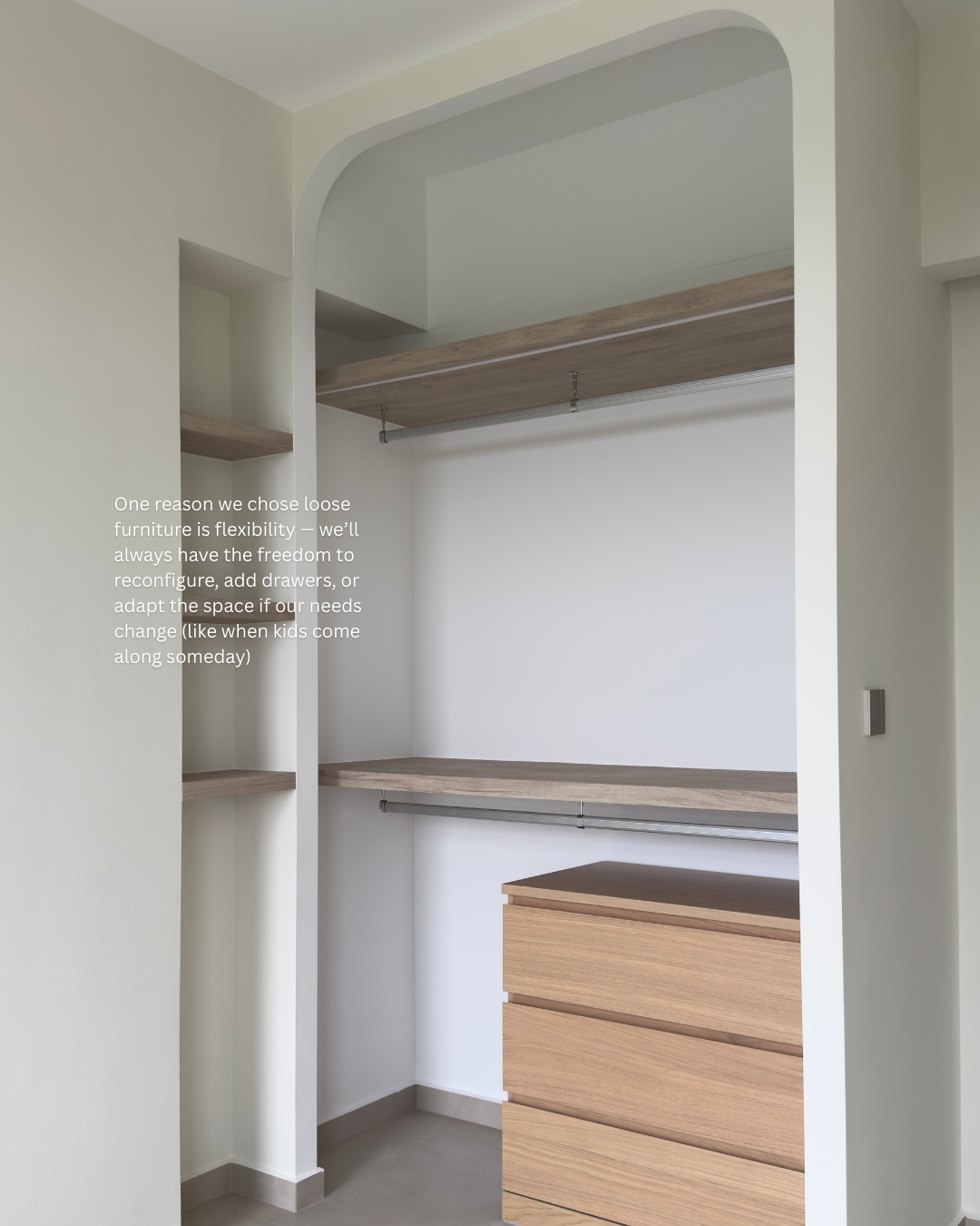 Our flexible wardrobe design