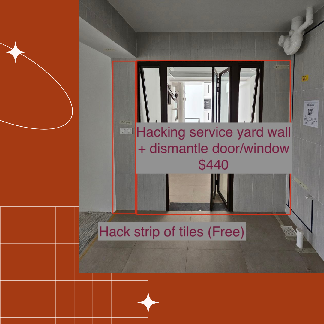 First-timer HDB 4 room hacking costs breakdown