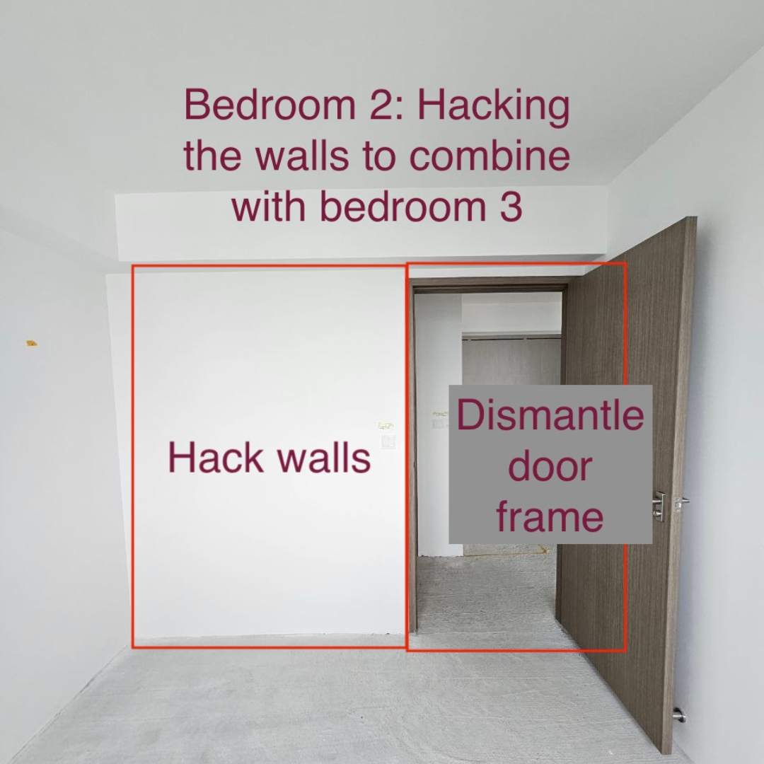 First-timer HDB 4 room hacking costs breakdown
