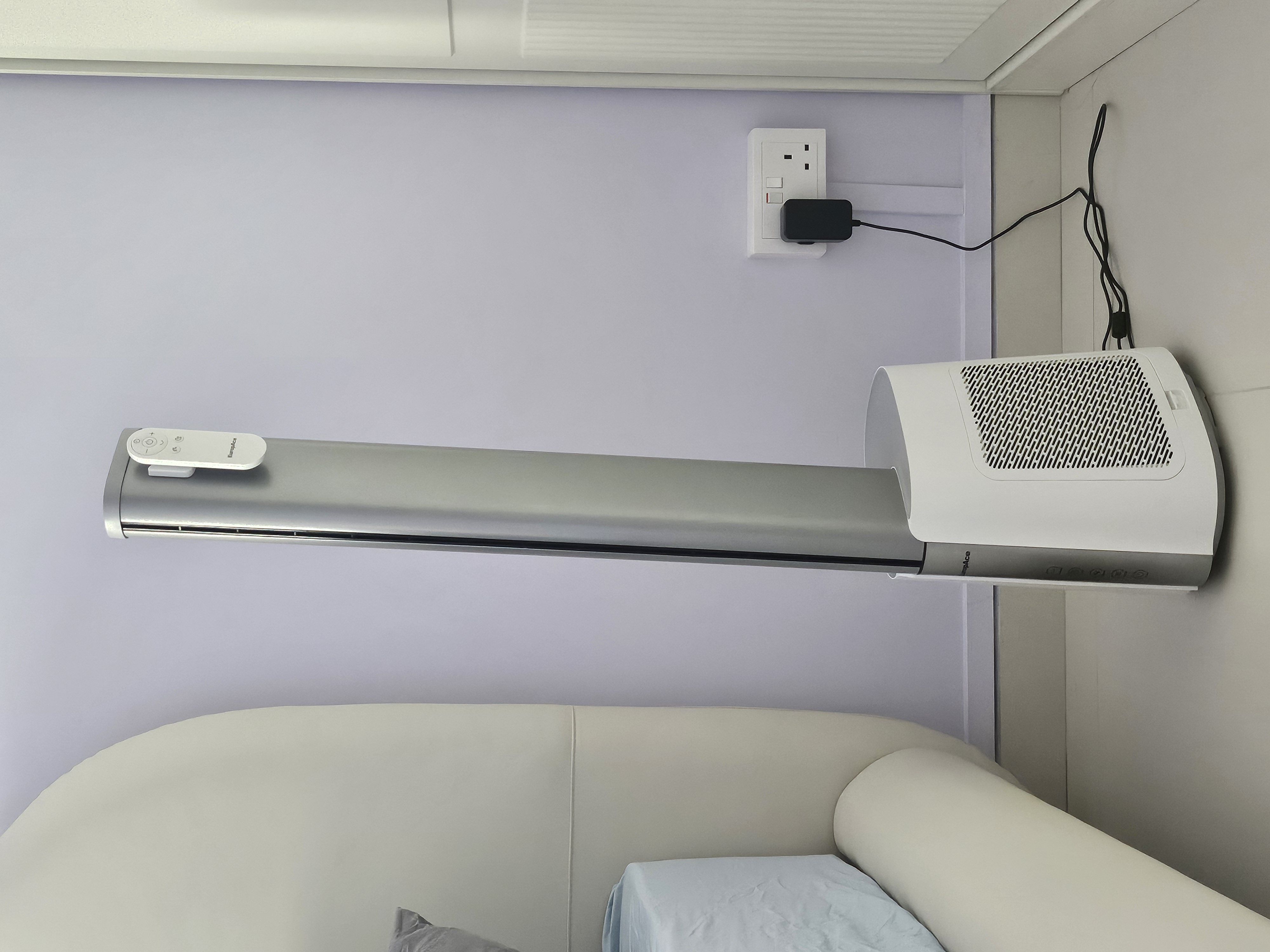 No Ceiling Fans, No Problem. Portable fans works fine too!