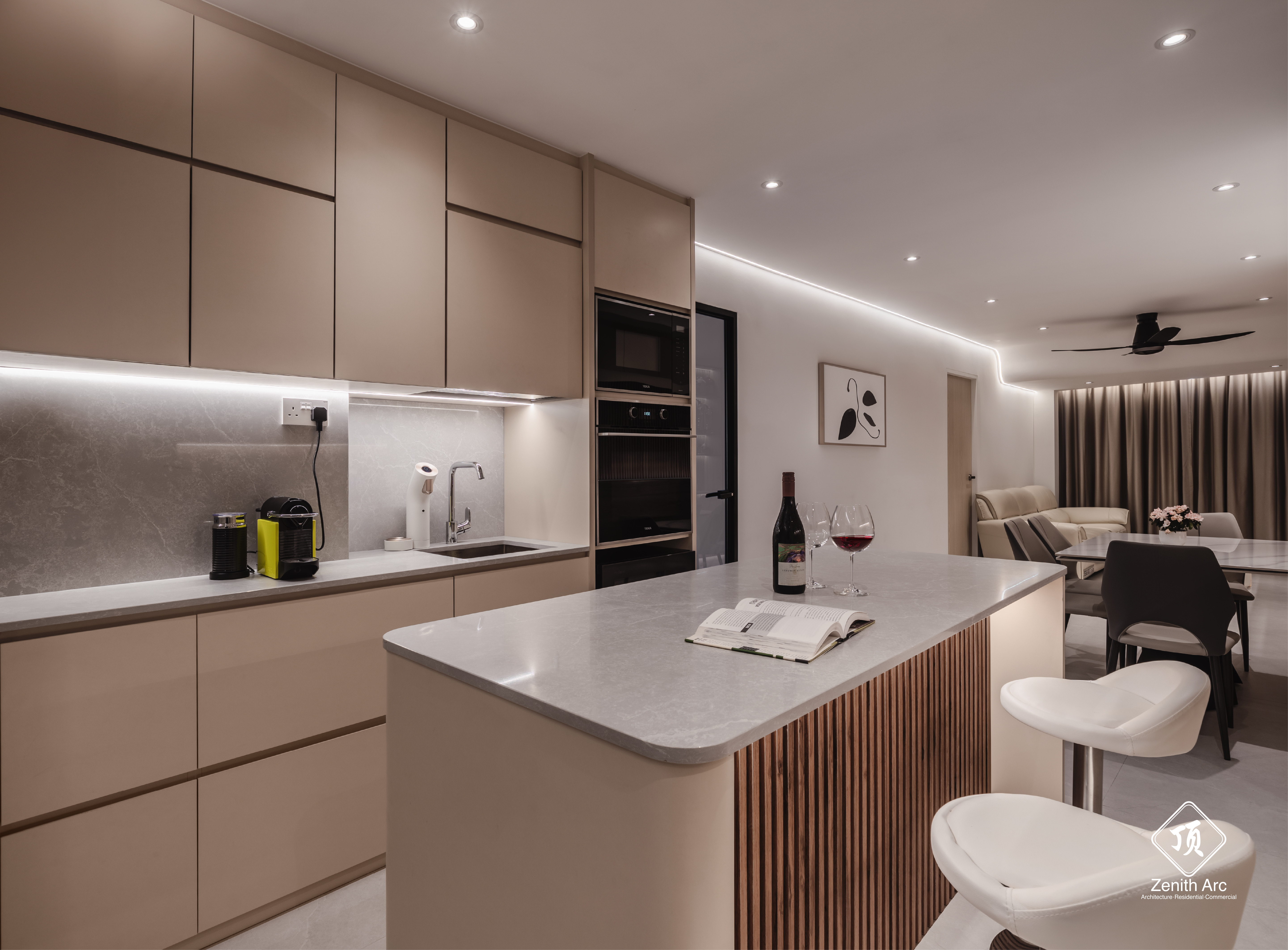 🇸🇬Modern Wabi Sabi, curve design with a luxurious touch