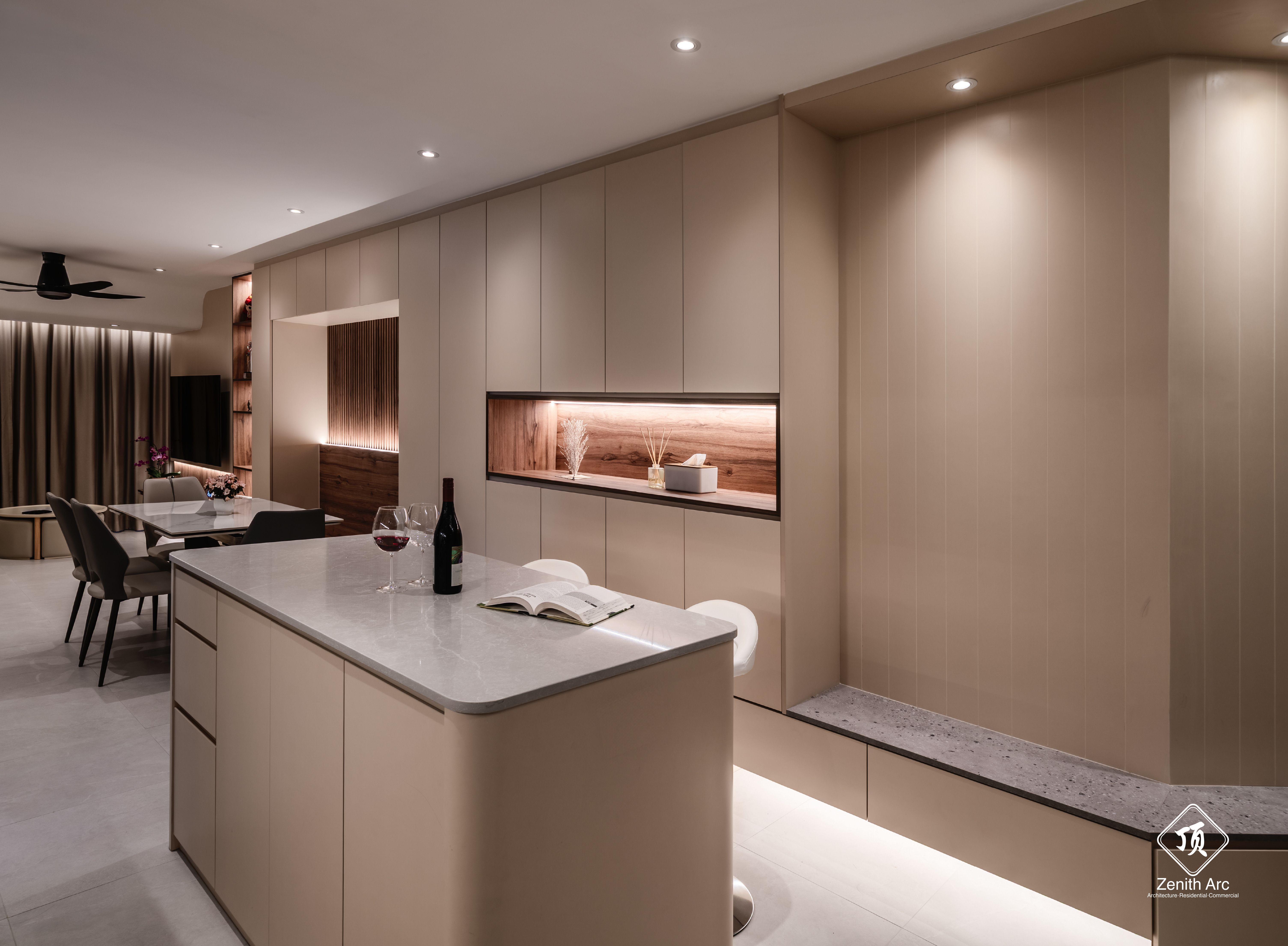 🇸🇬Modern Wabi Sabi, curve design with a luxurious touch