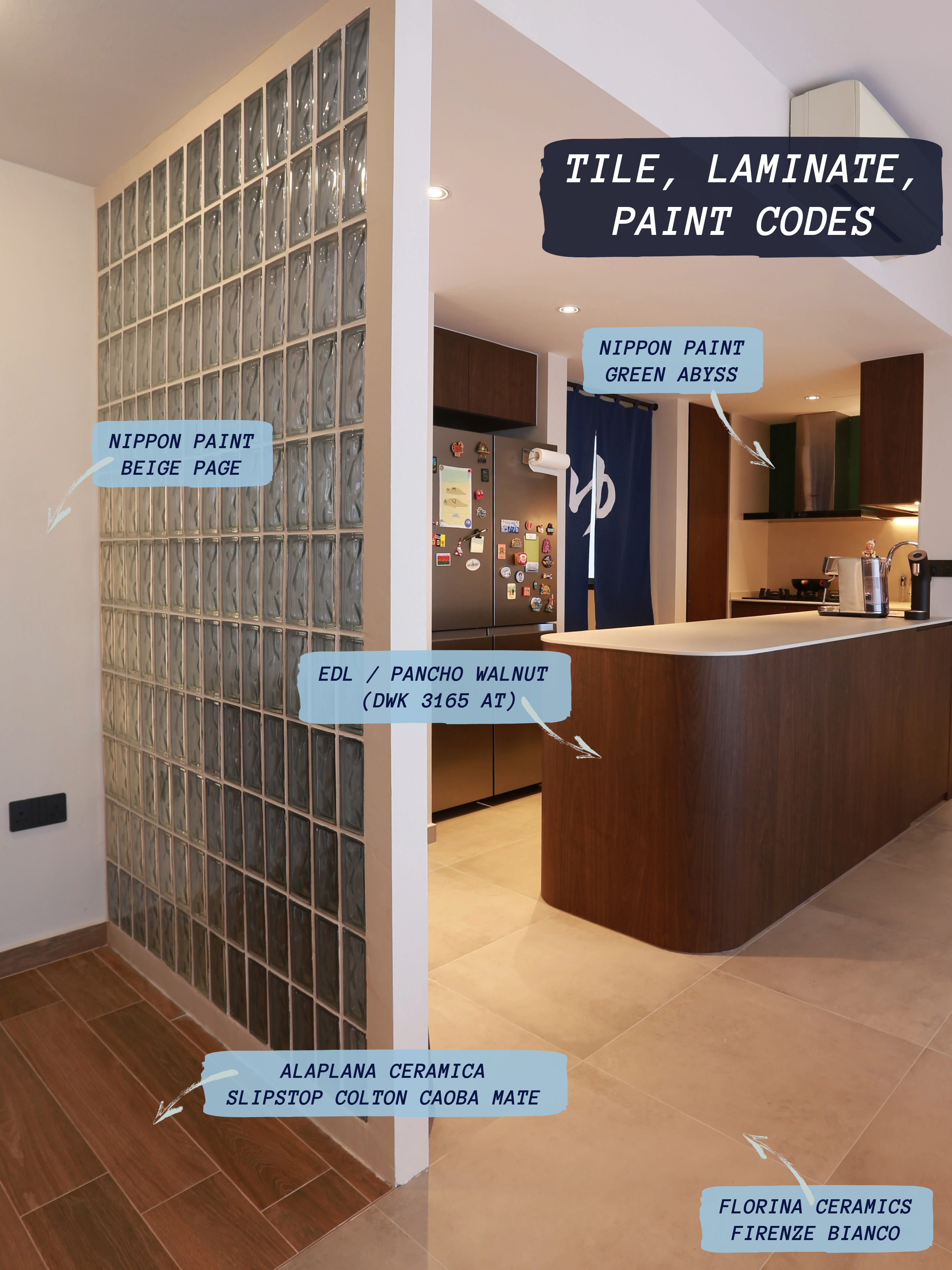 Our Tile, Laminate, & Paint Codes