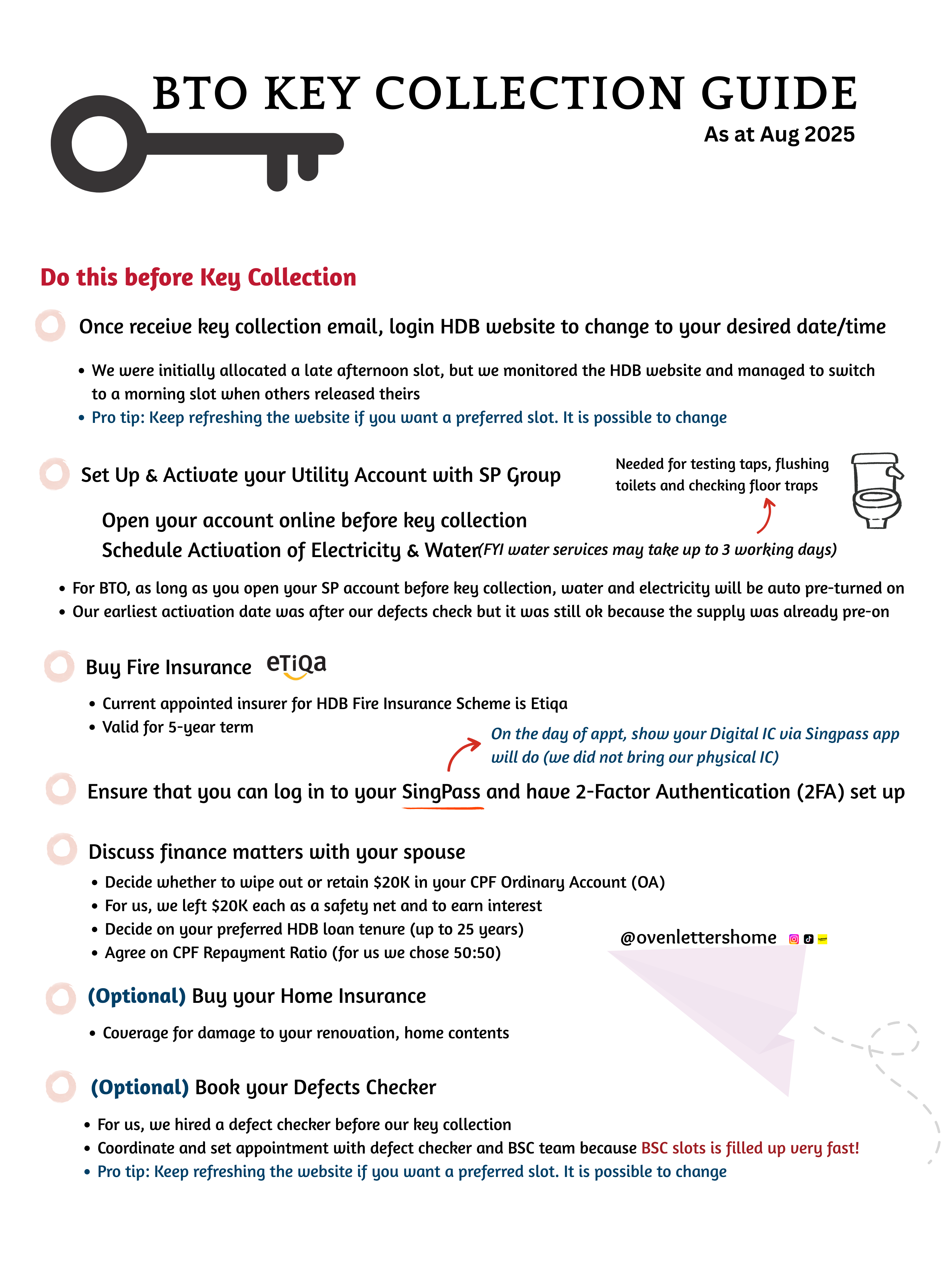Your full BTO Key Collection Checklist 2025 🏡