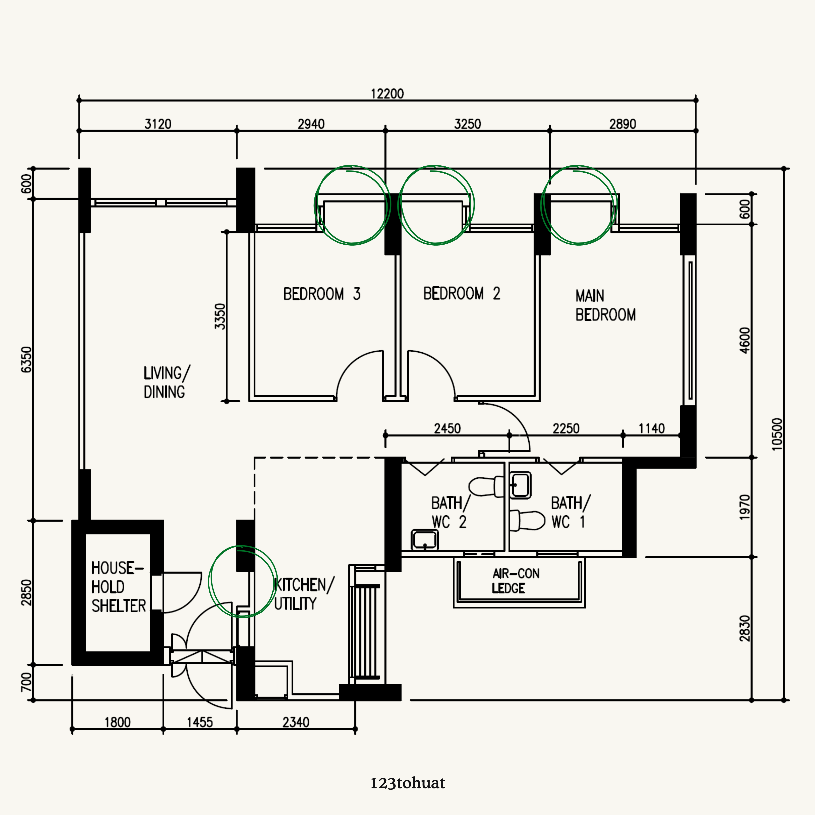 Here’s our quirky 4-room bto floorplan! ✨