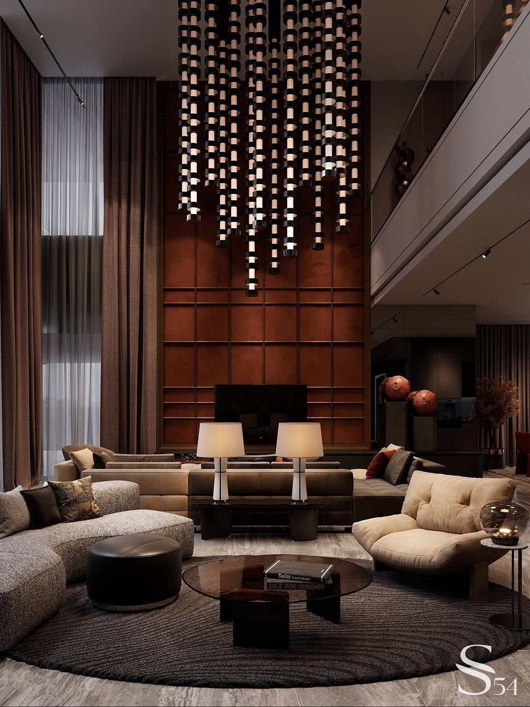 Luxurious living room design.