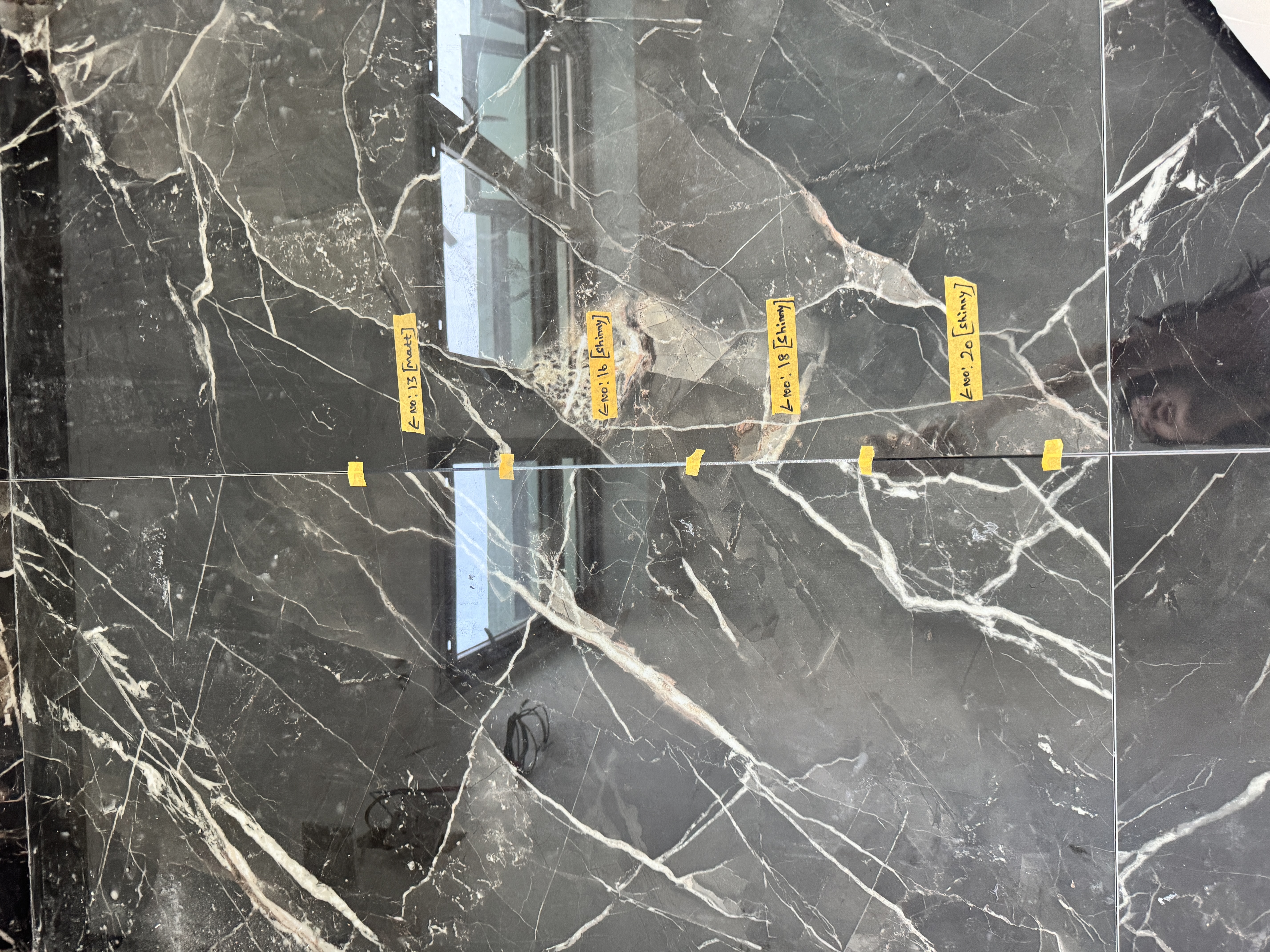 First look: Choice of tiles and epoxy grout lines!