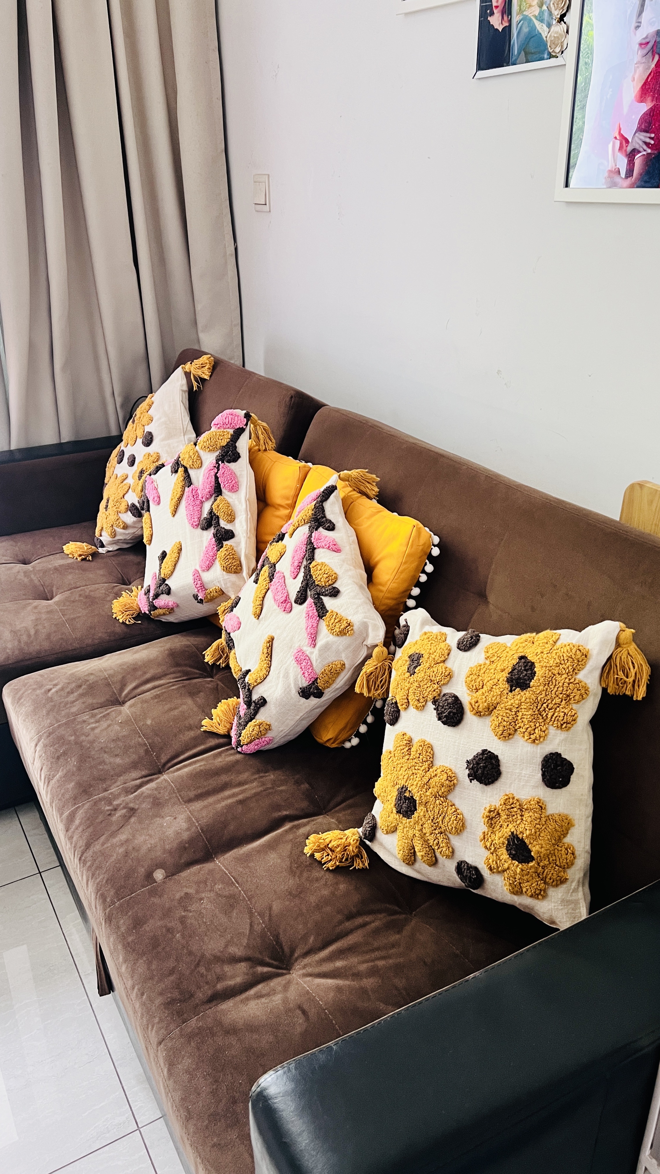 Hand-Embroidered Cushion Covers