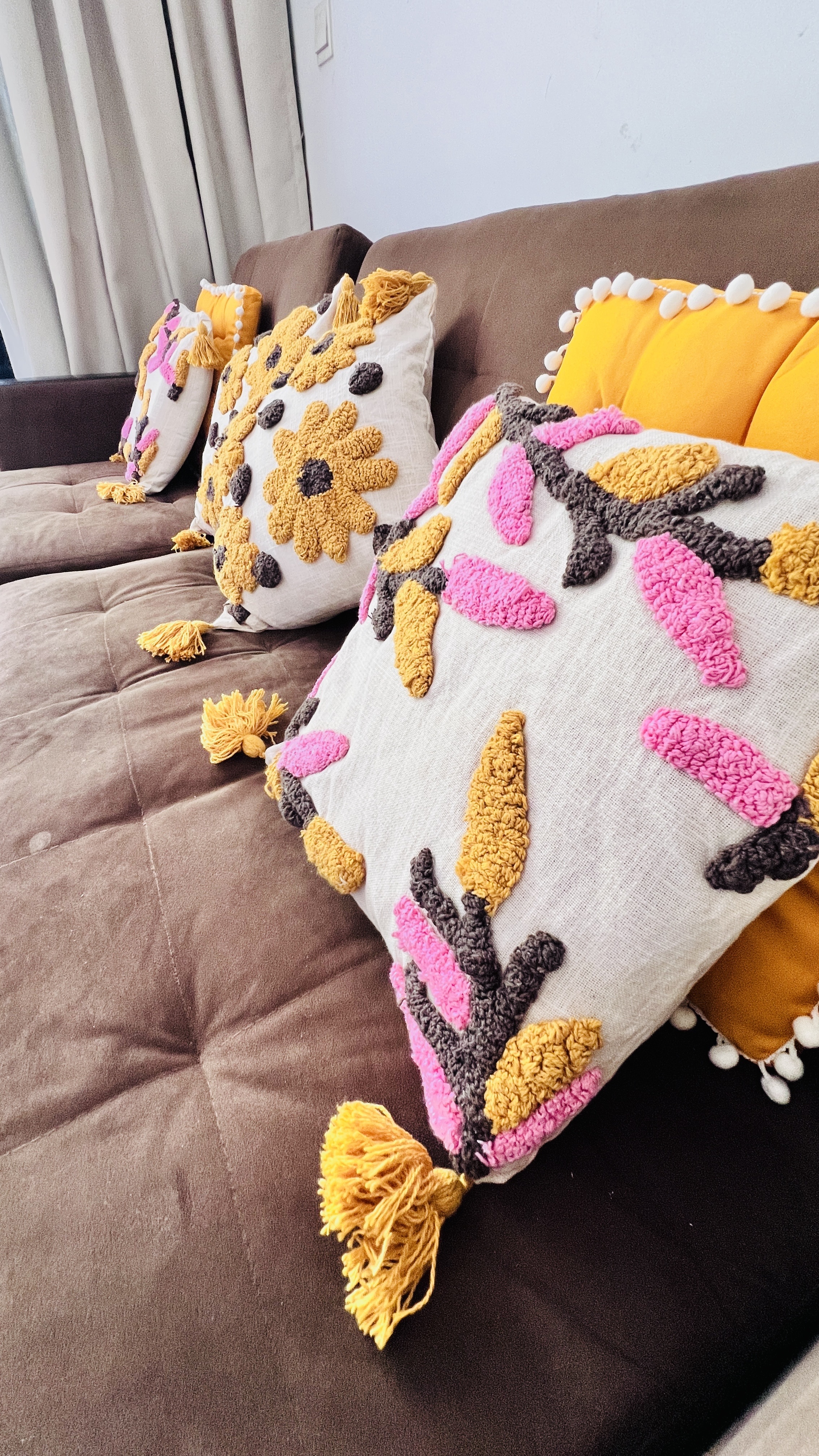 Hand-Embroidered Cushion Covers