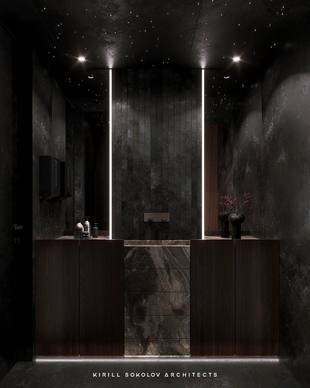 Luxe modern bathroom.