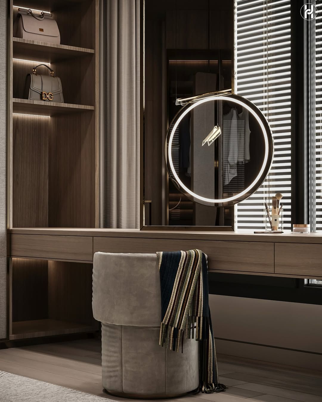 Cozy & modern walk-in wardrobe!