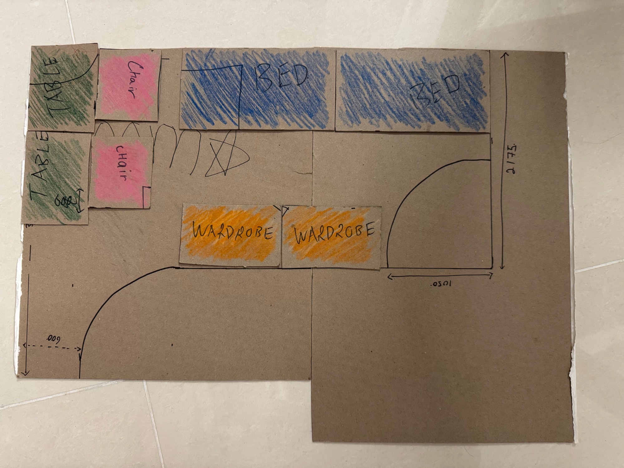 Visualising the kids’ room layout