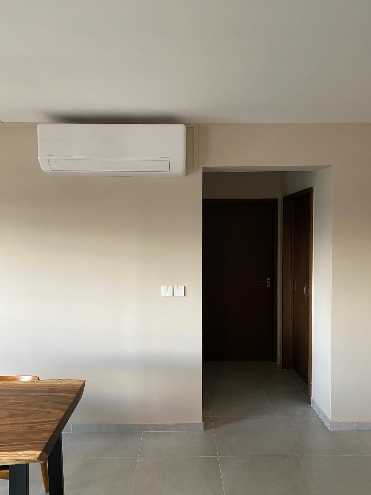 Aircon open trunking or box up?