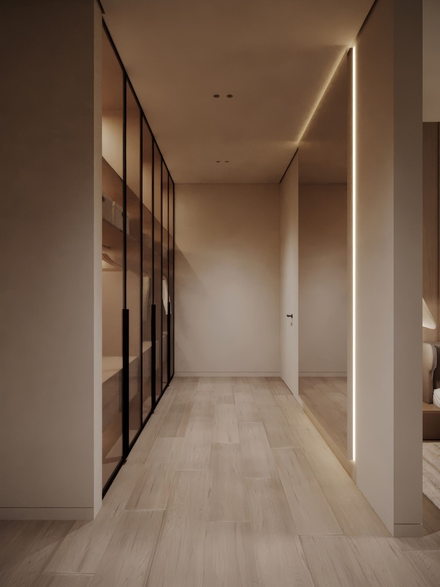 Stylish bedroom & bathroom