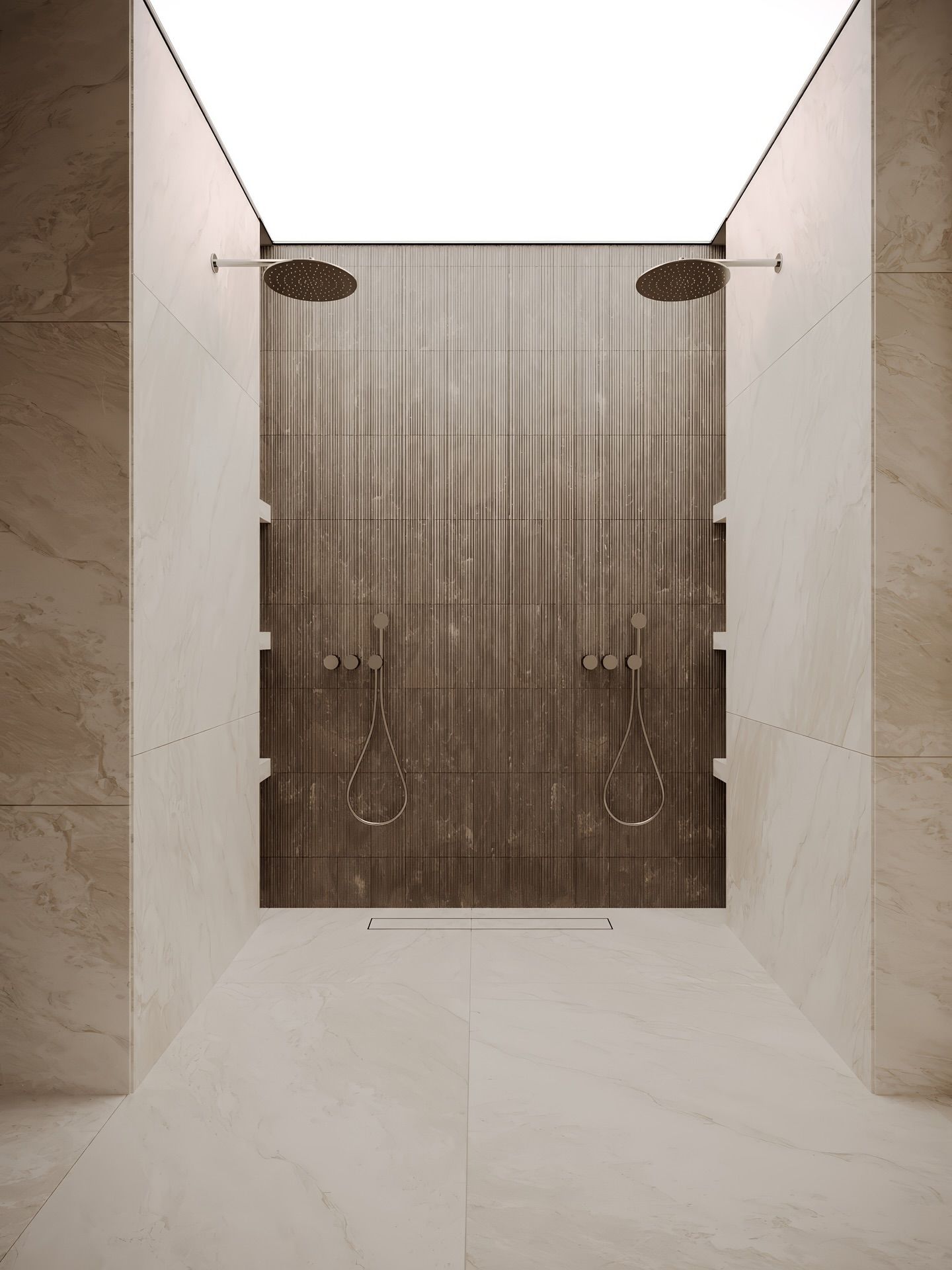 Stylish bedroom & bathroom
