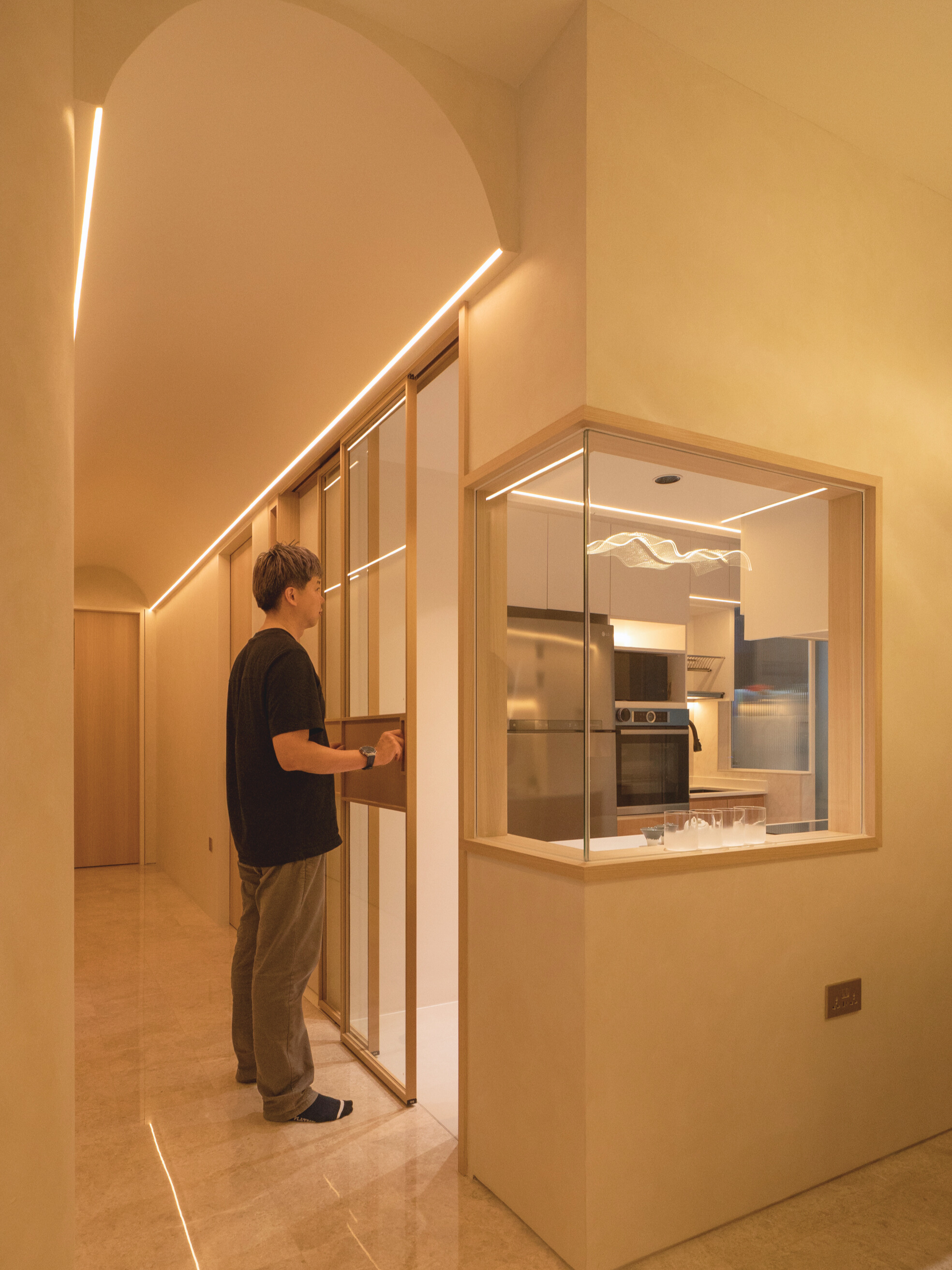 A calming abode of arches and glow