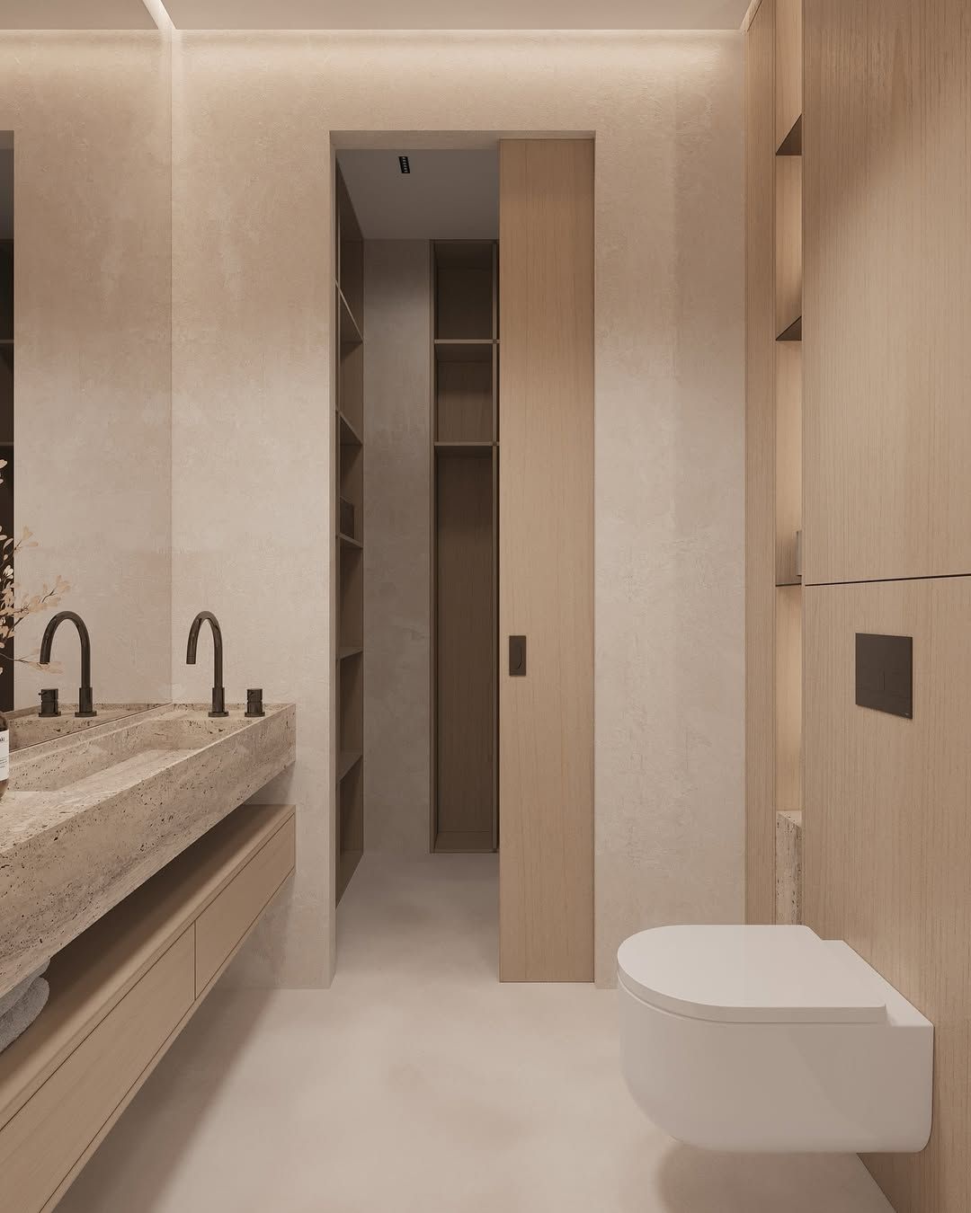 Modern powder room design