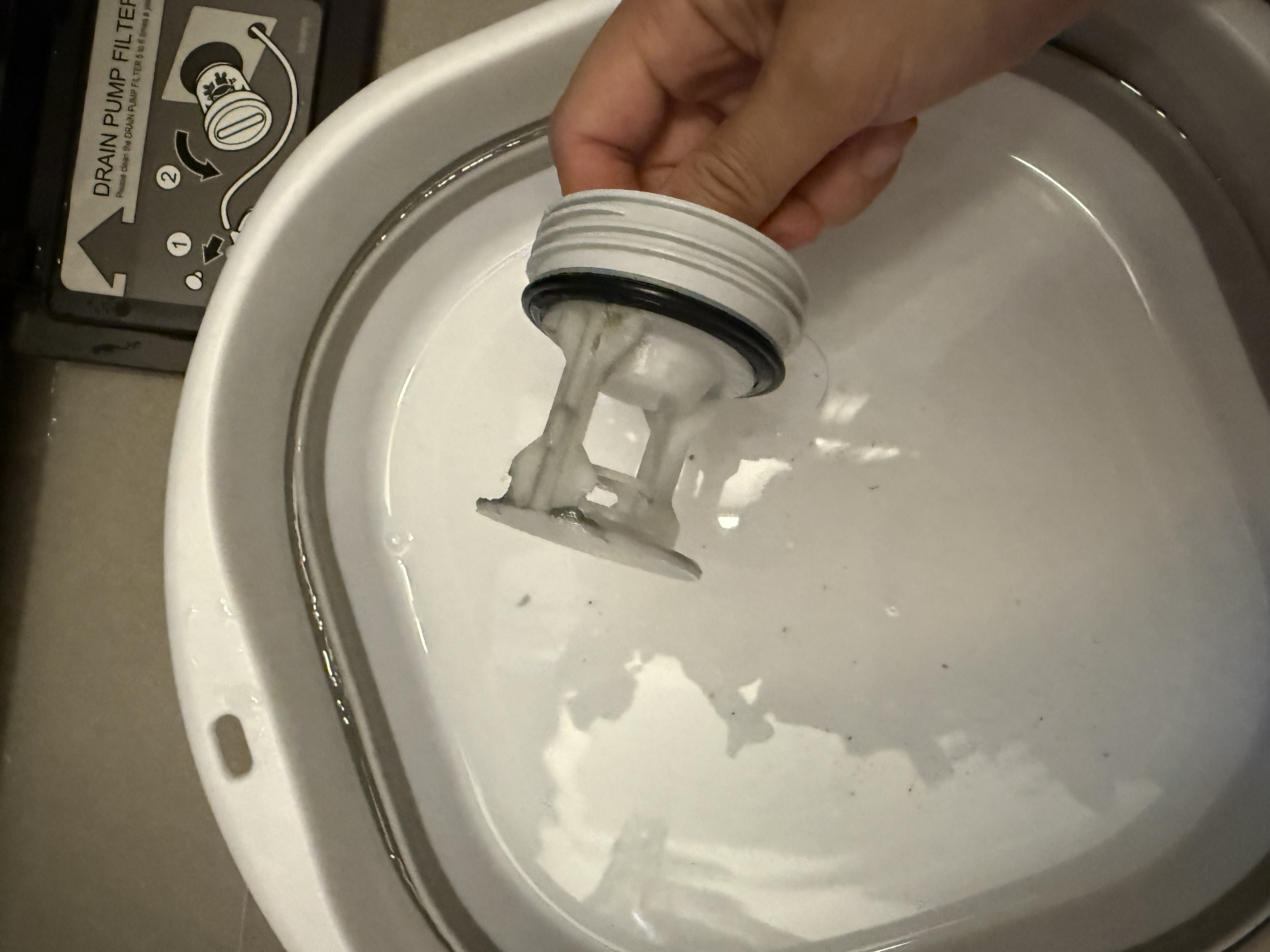 A sign to deep clean your washing machine