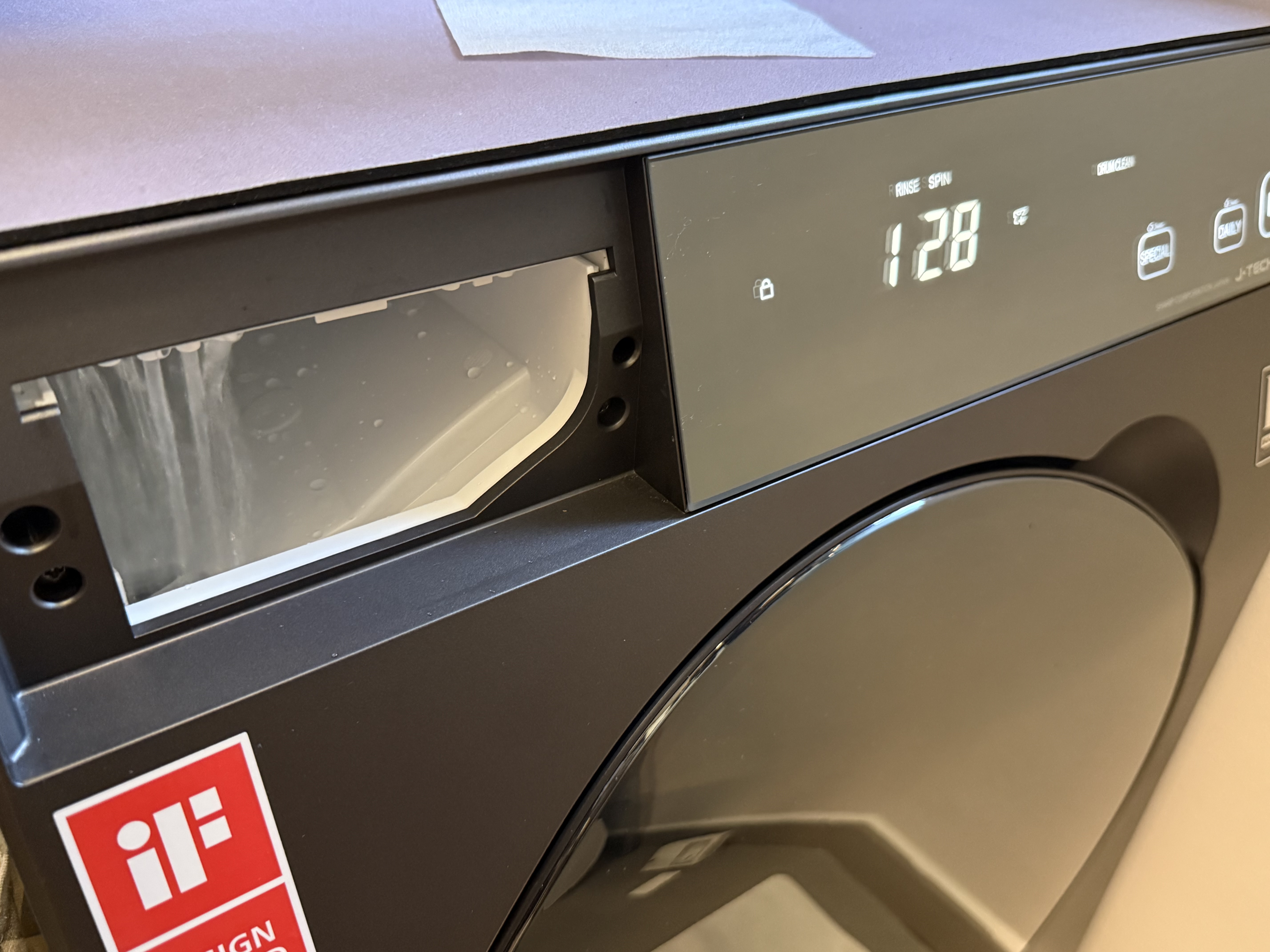 A sign to deep clean your washing machine