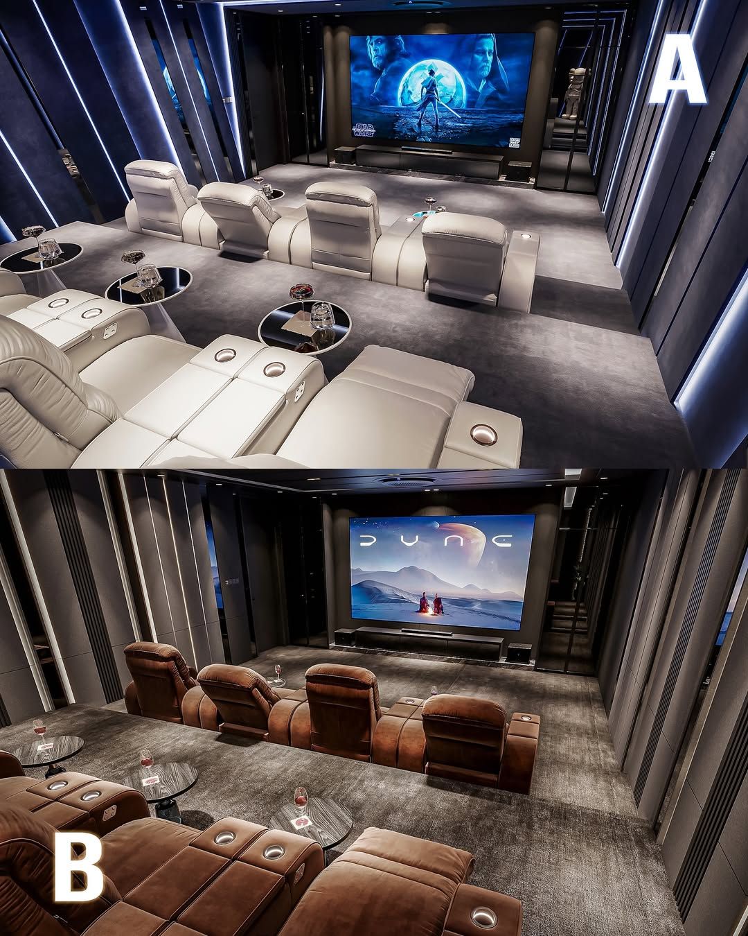 Ultra modern entertainment room design