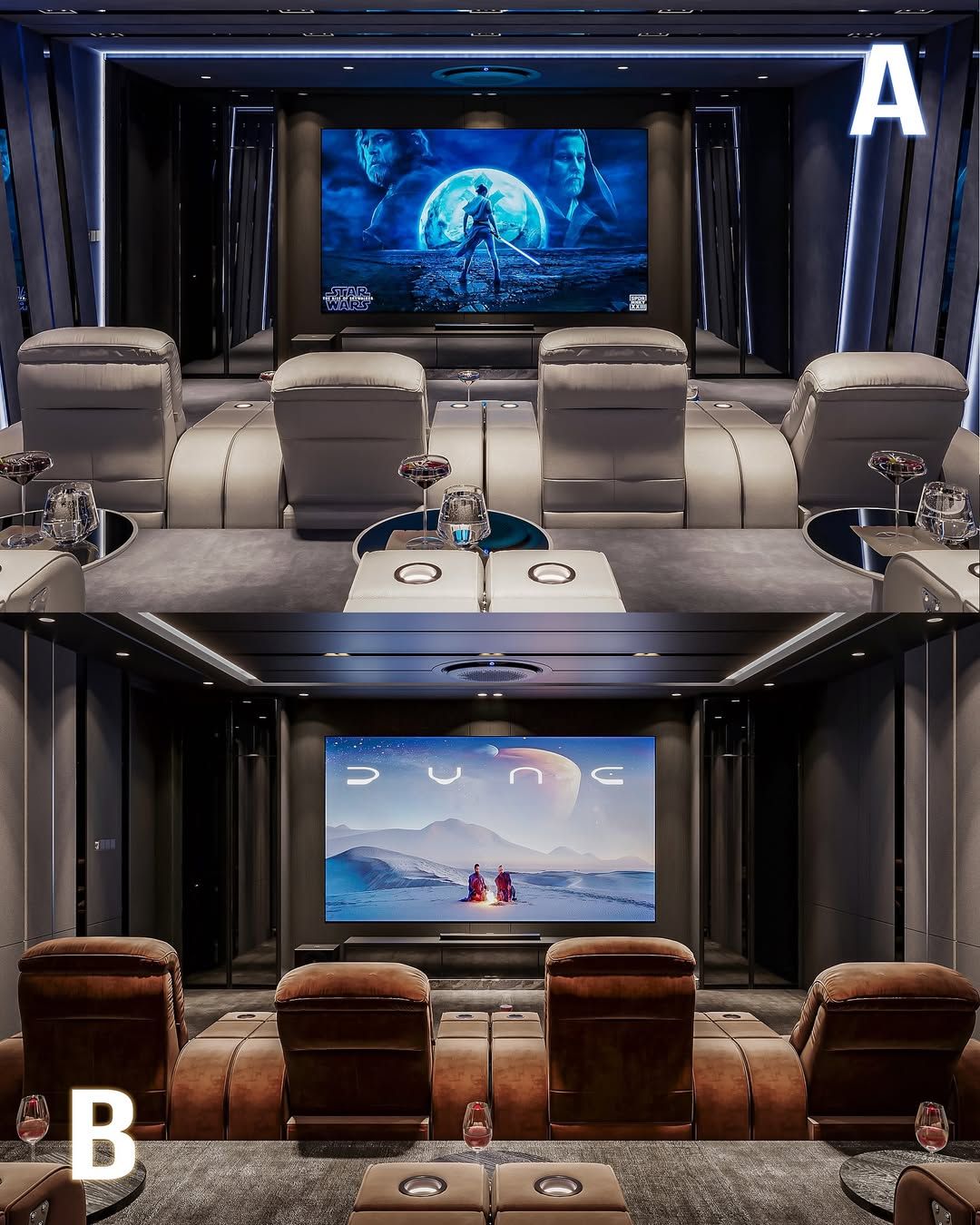 Ultra modern entertainment room design