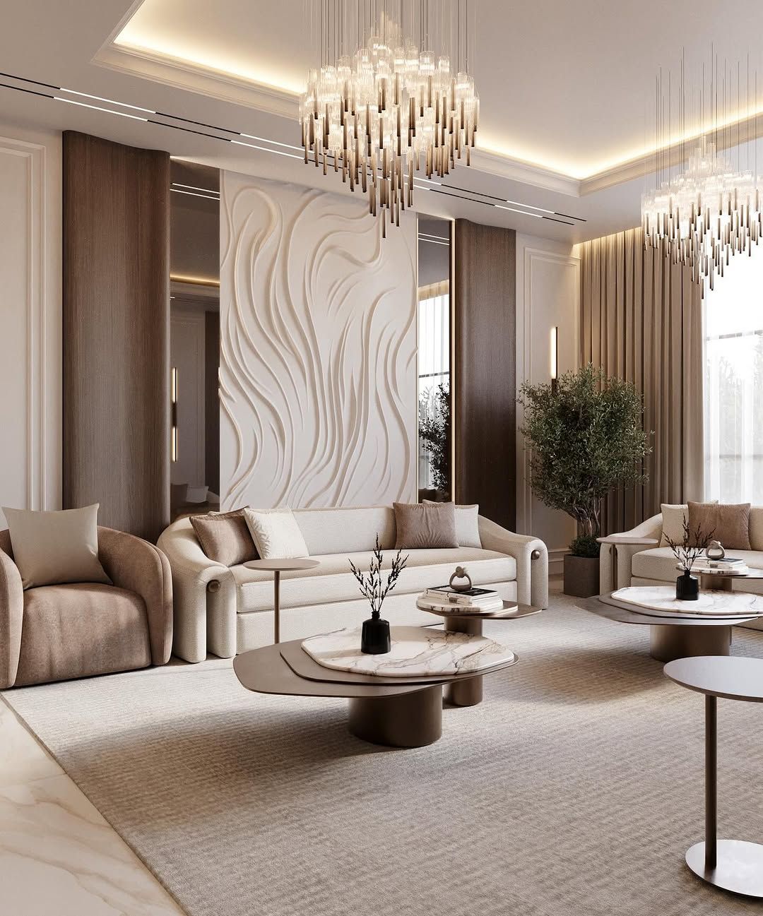 Stylish, modern and cozy living room design