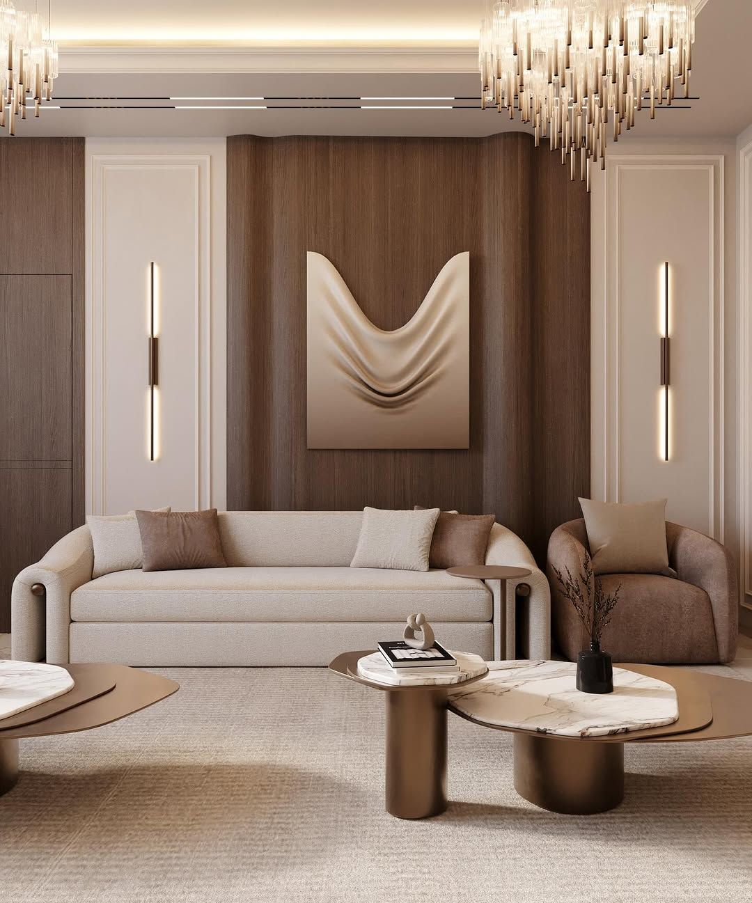 Stylish, modern and cozy living room design