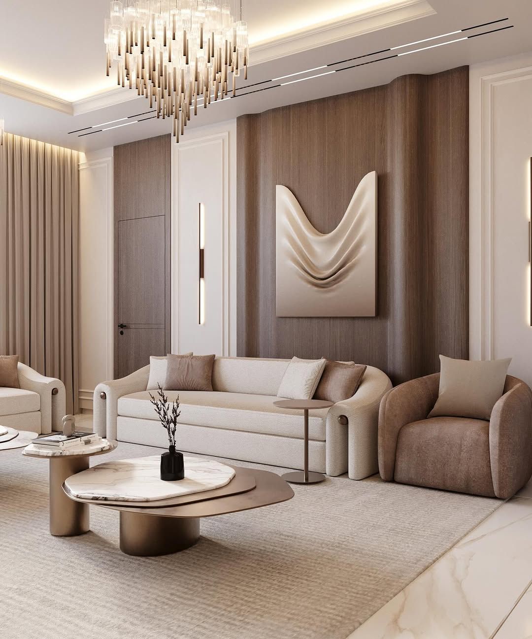 Stylish, modern and cozy living room design