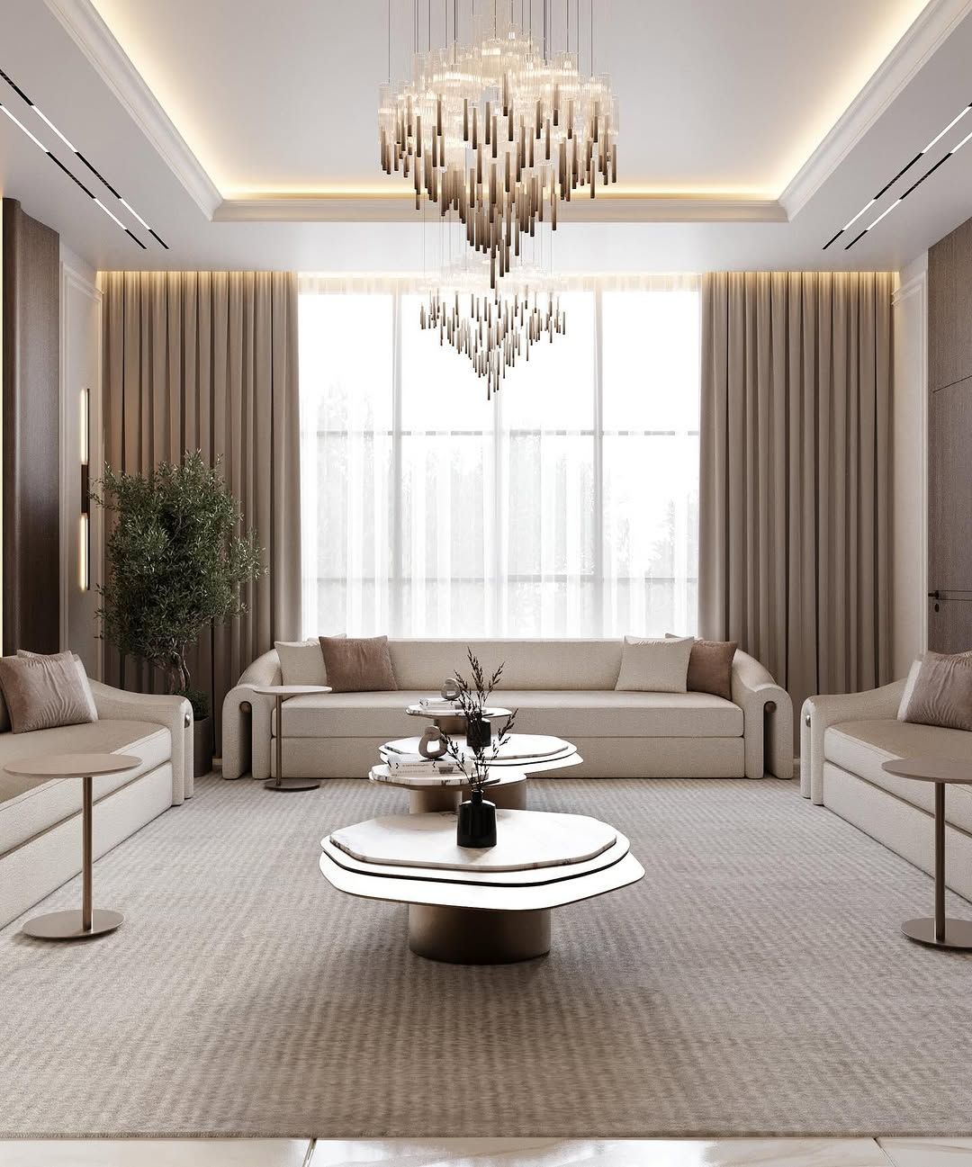 Stylish, modern and cozy living room design