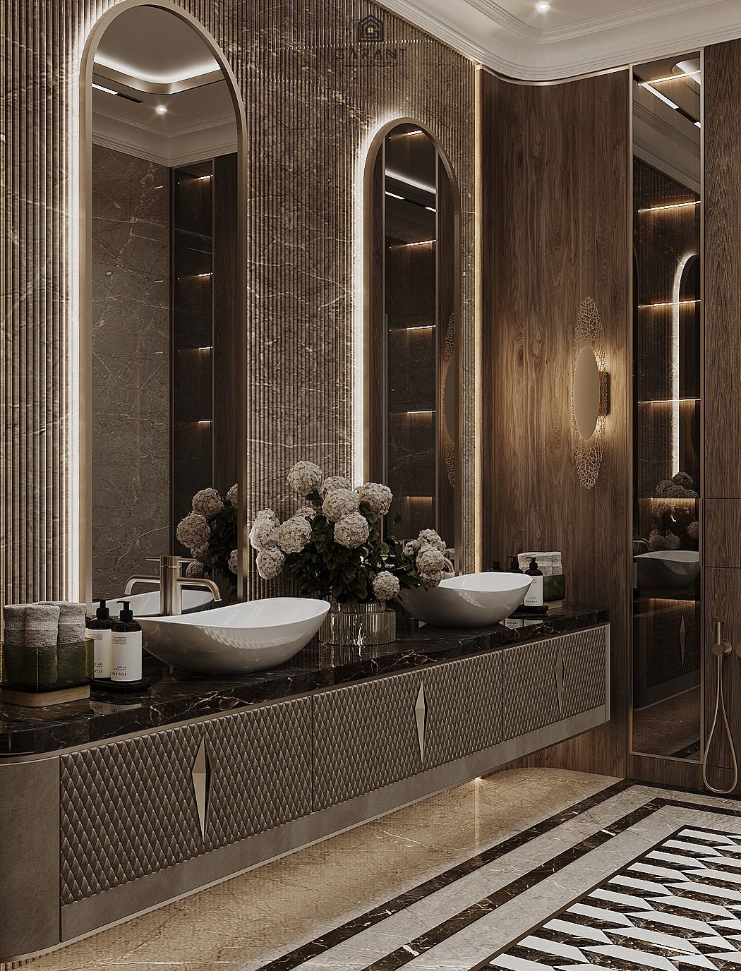 Luxury bathroom interior