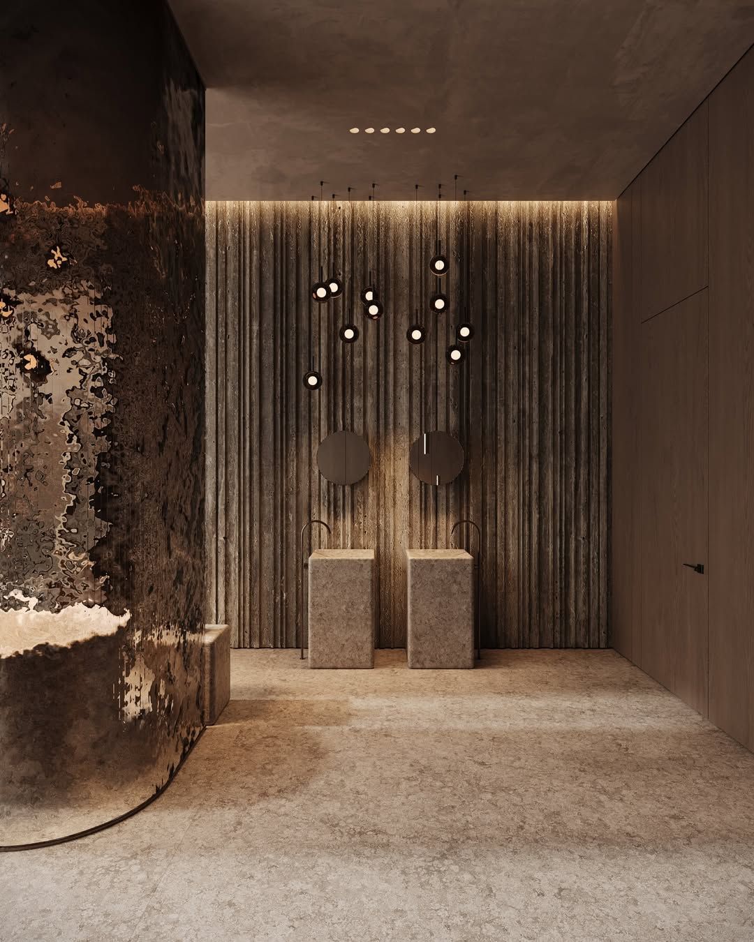 Stylish luxe bathroom interior design