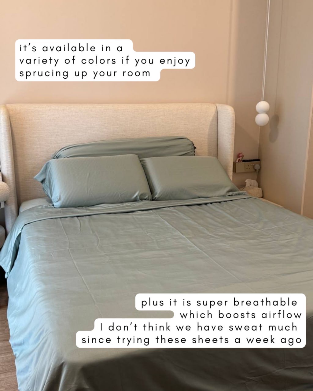 cooler nights, softer moments with our new favorite sheets ☁️🛌🥱