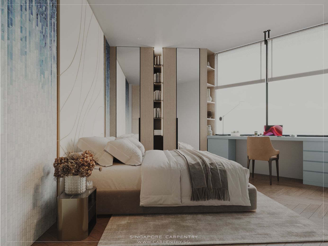 Modern & luxe bedroom design @ Mandarin Gardens