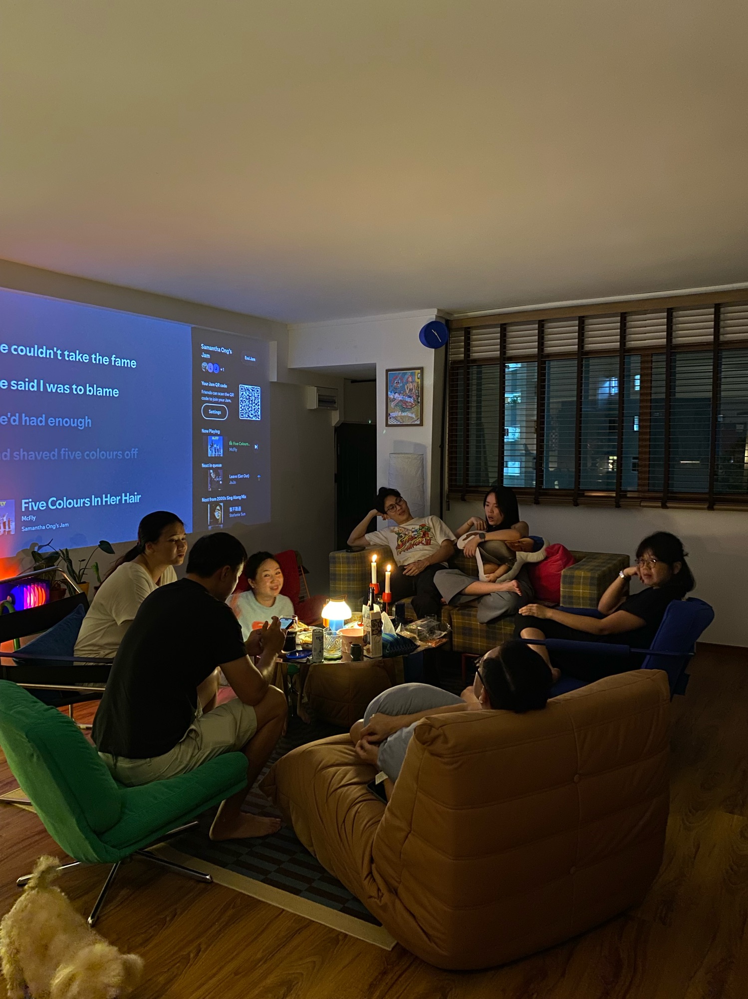 Our living room became our dining room!