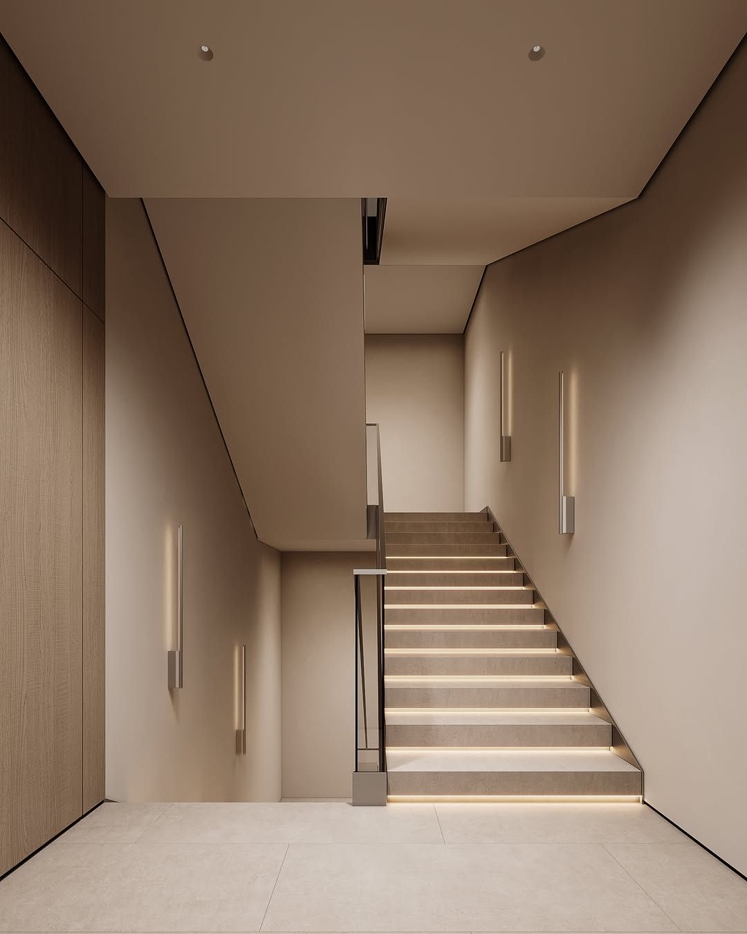 Modern and subtle stairway design