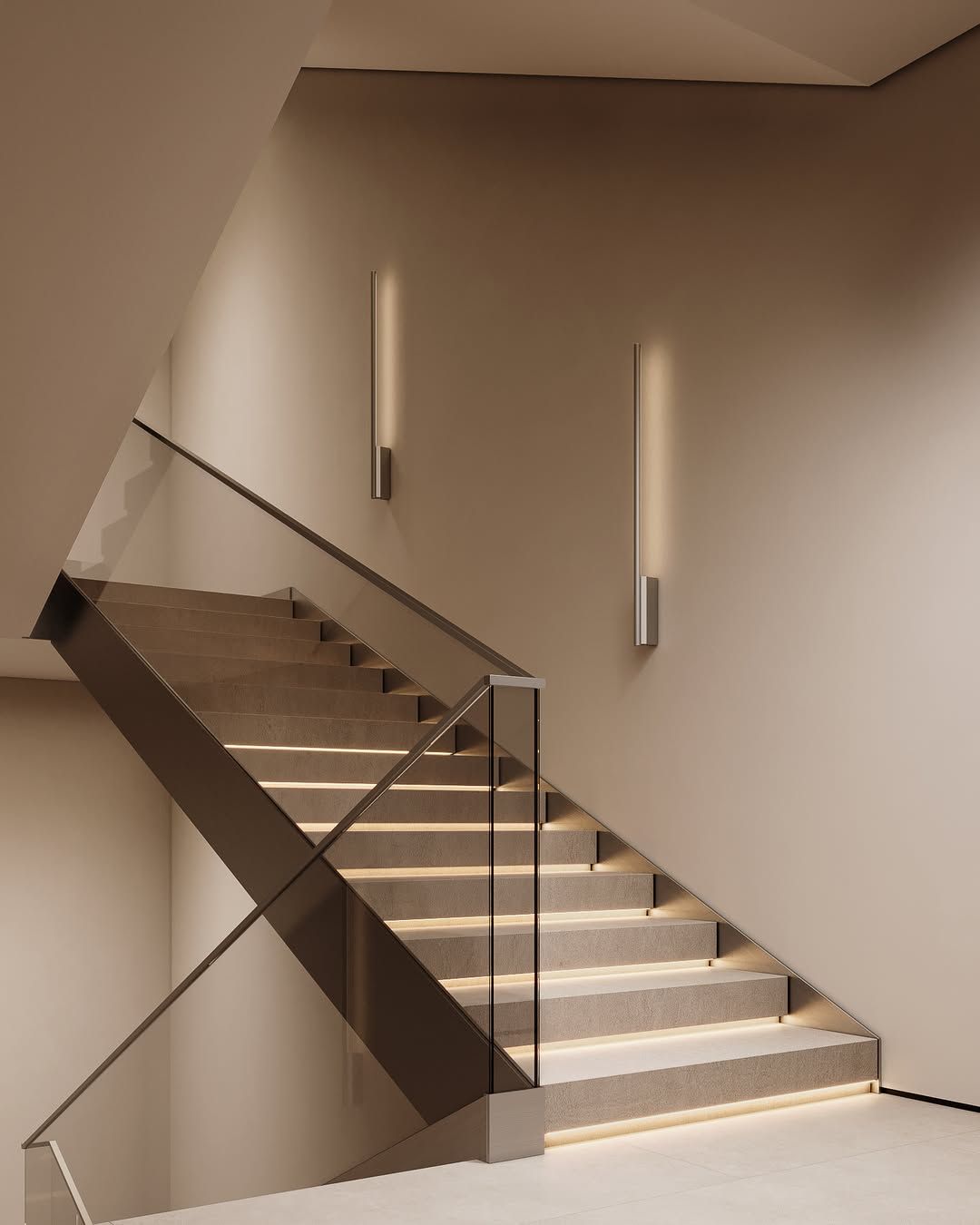 Modern and subtle stairway design