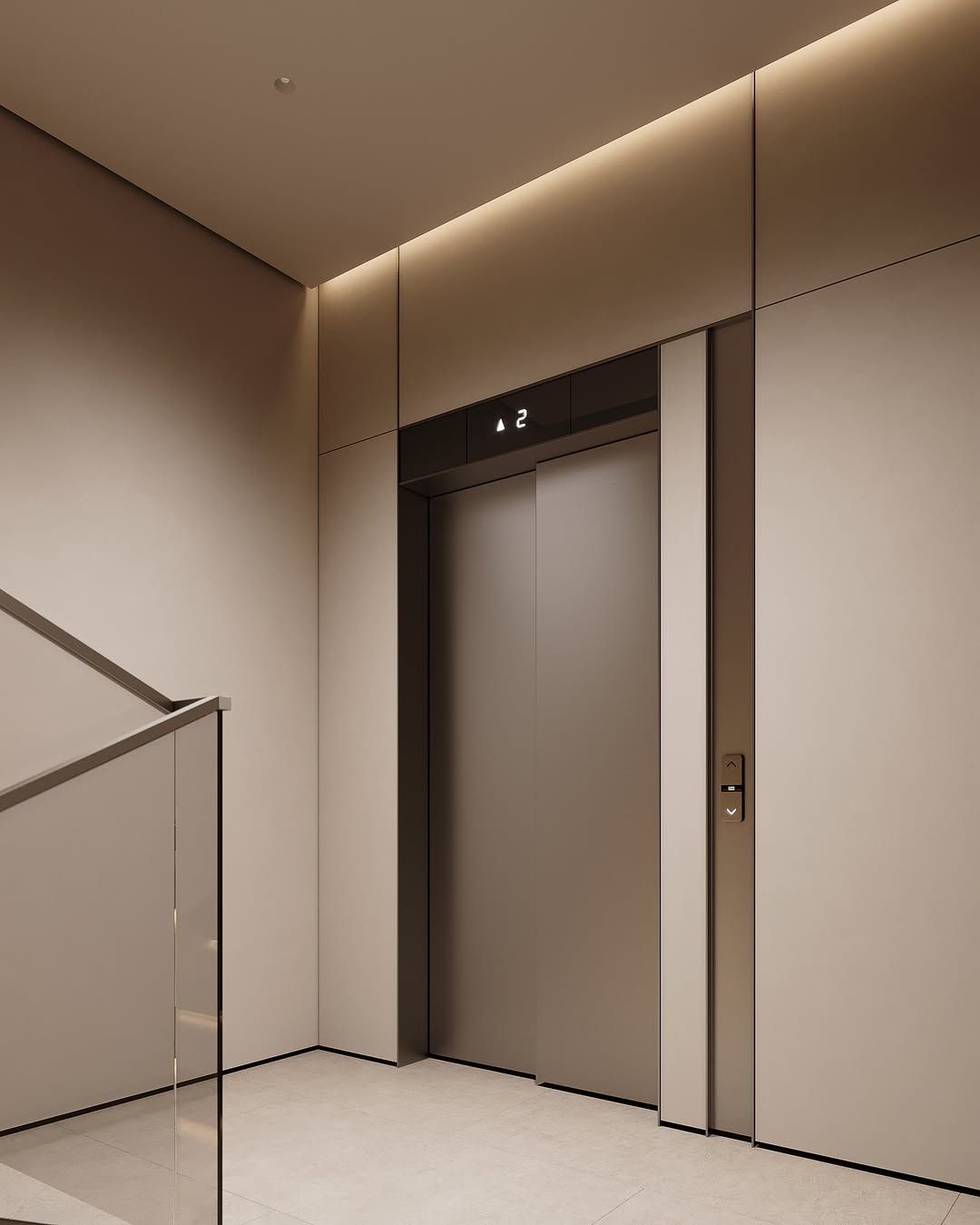 Modern and subtle stairway design