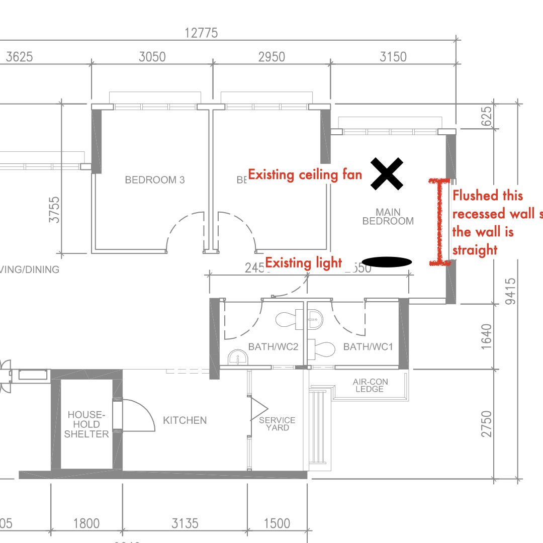 How we planned our master bedroom layout!