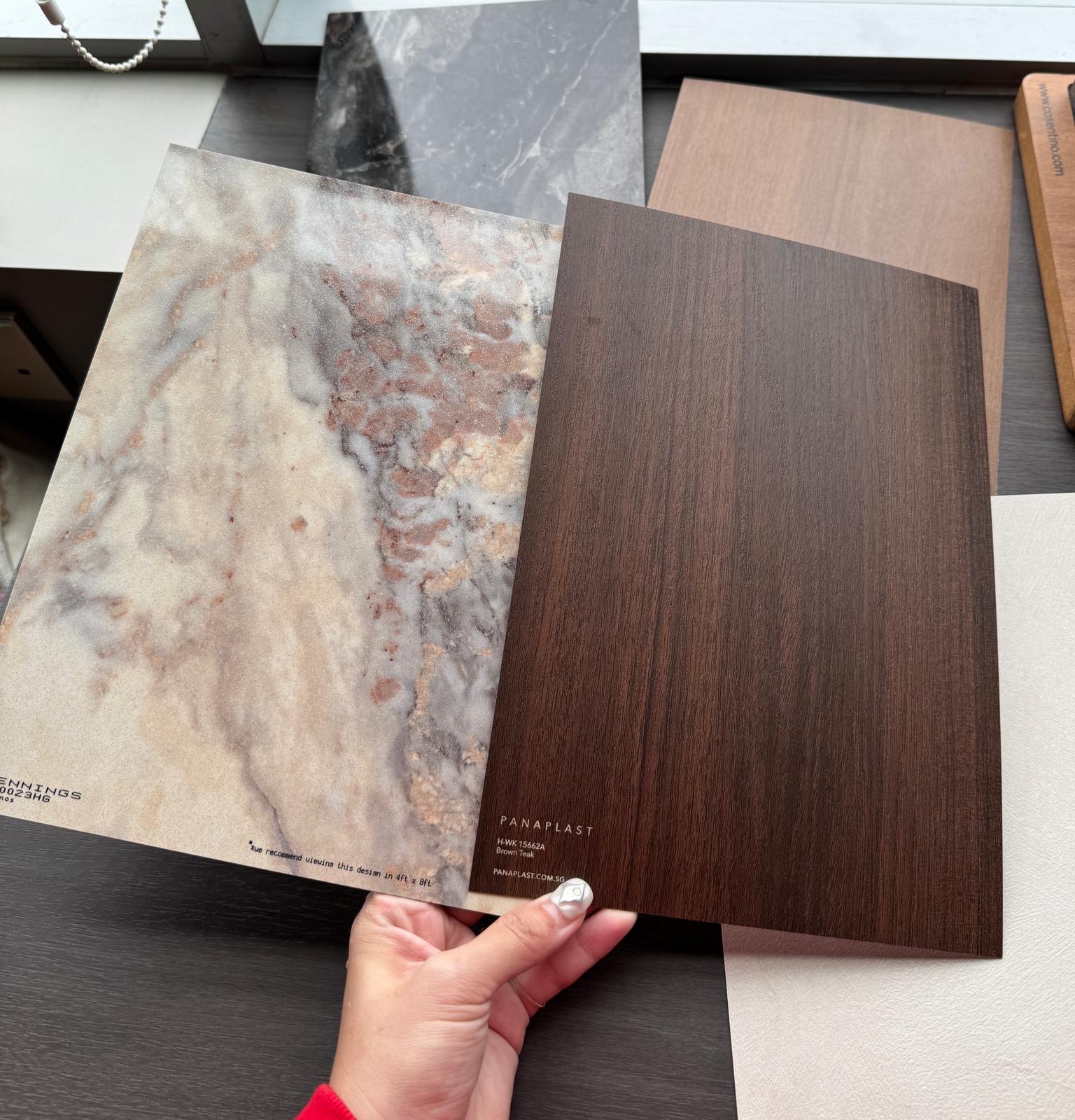 Laminates, Tiles + Paint Colours