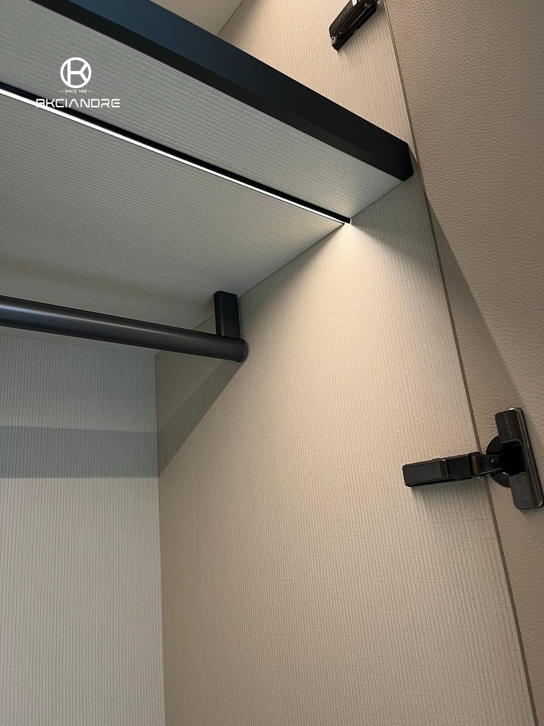 Leather walk-in wardrobe design
