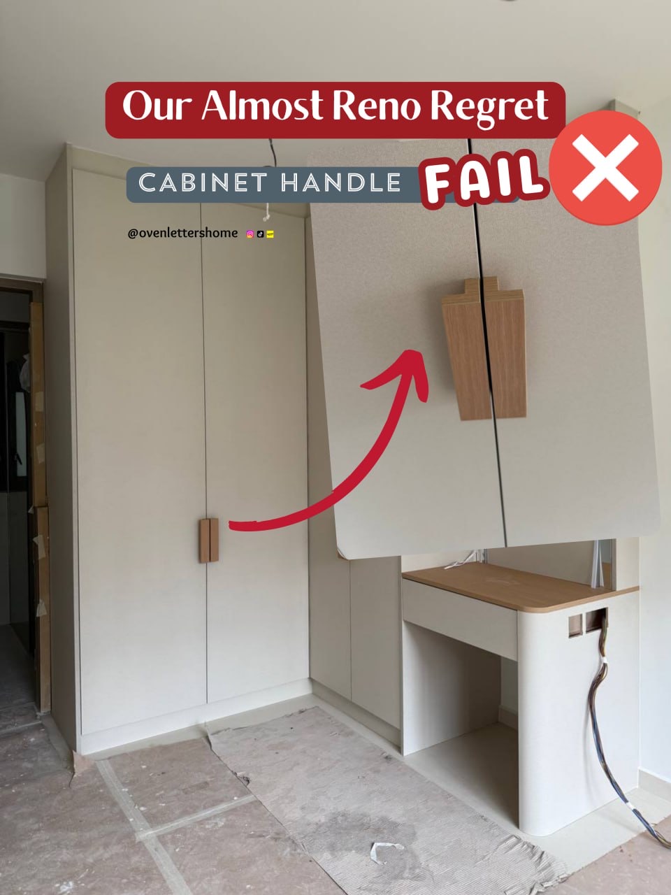 Almost Reno Regret Part 2 – Low Master Bedroom Wardrobe Handles