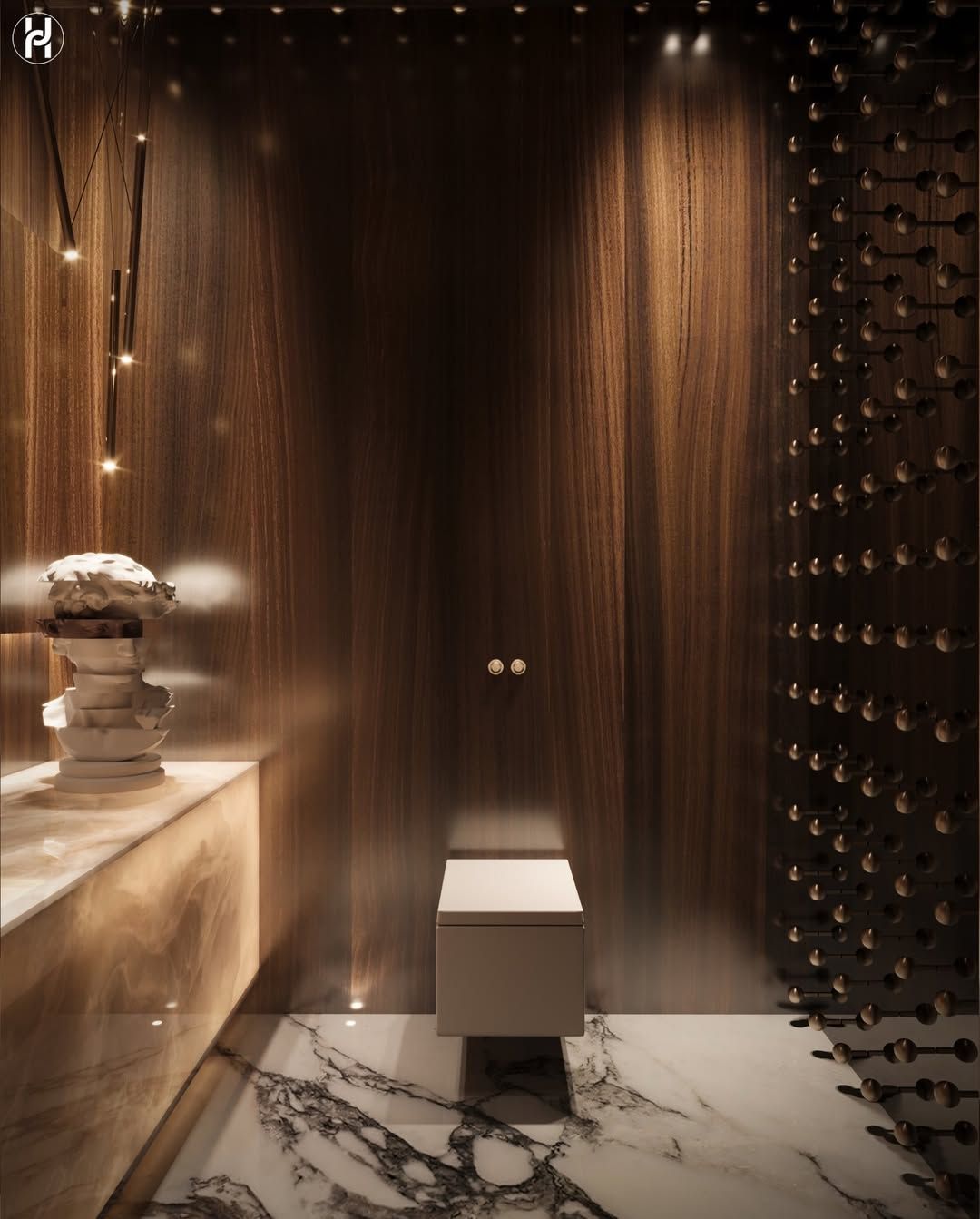 Luxury powder room design