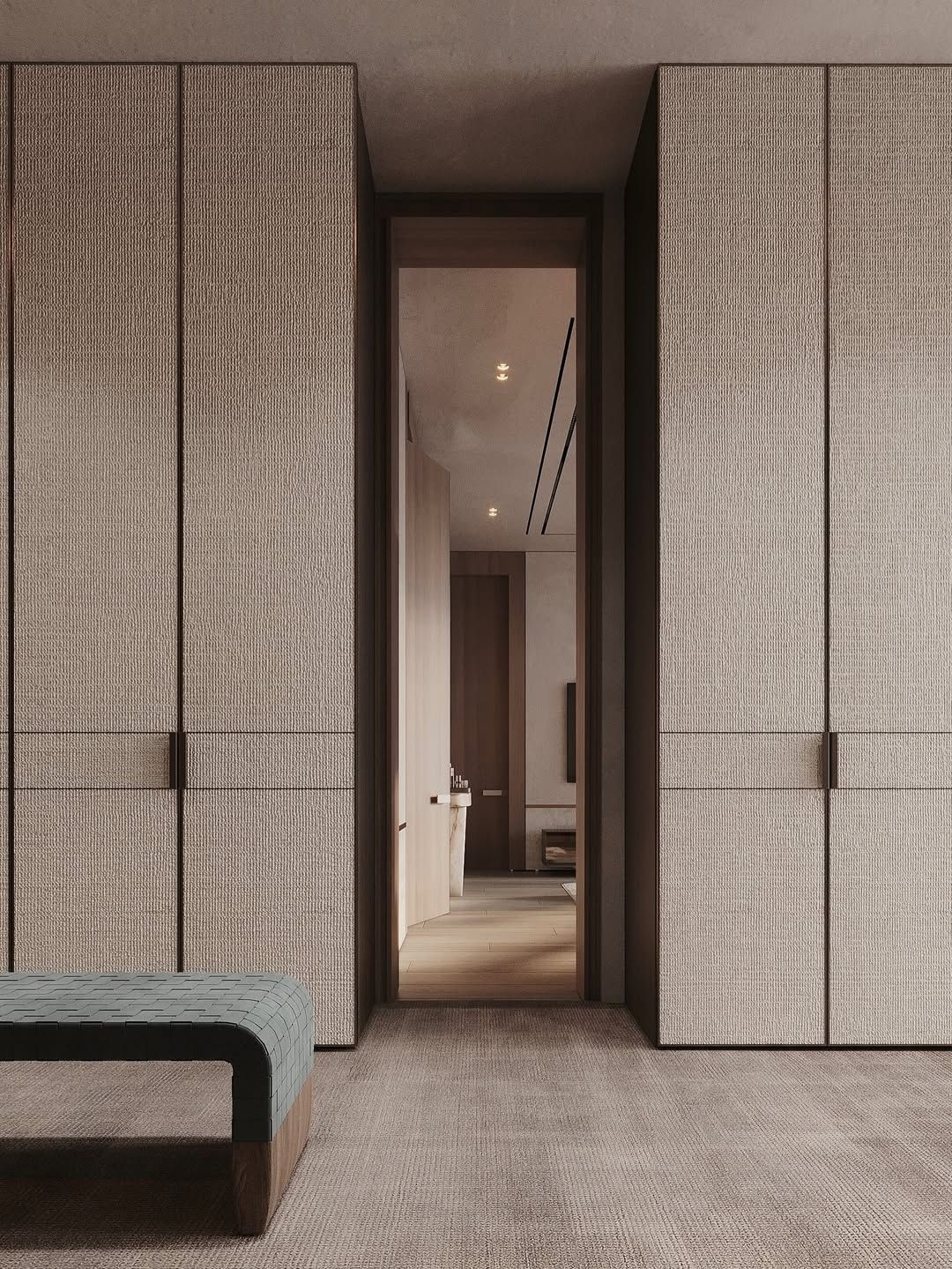 Luxurious, cozy bathroom and bedroom design