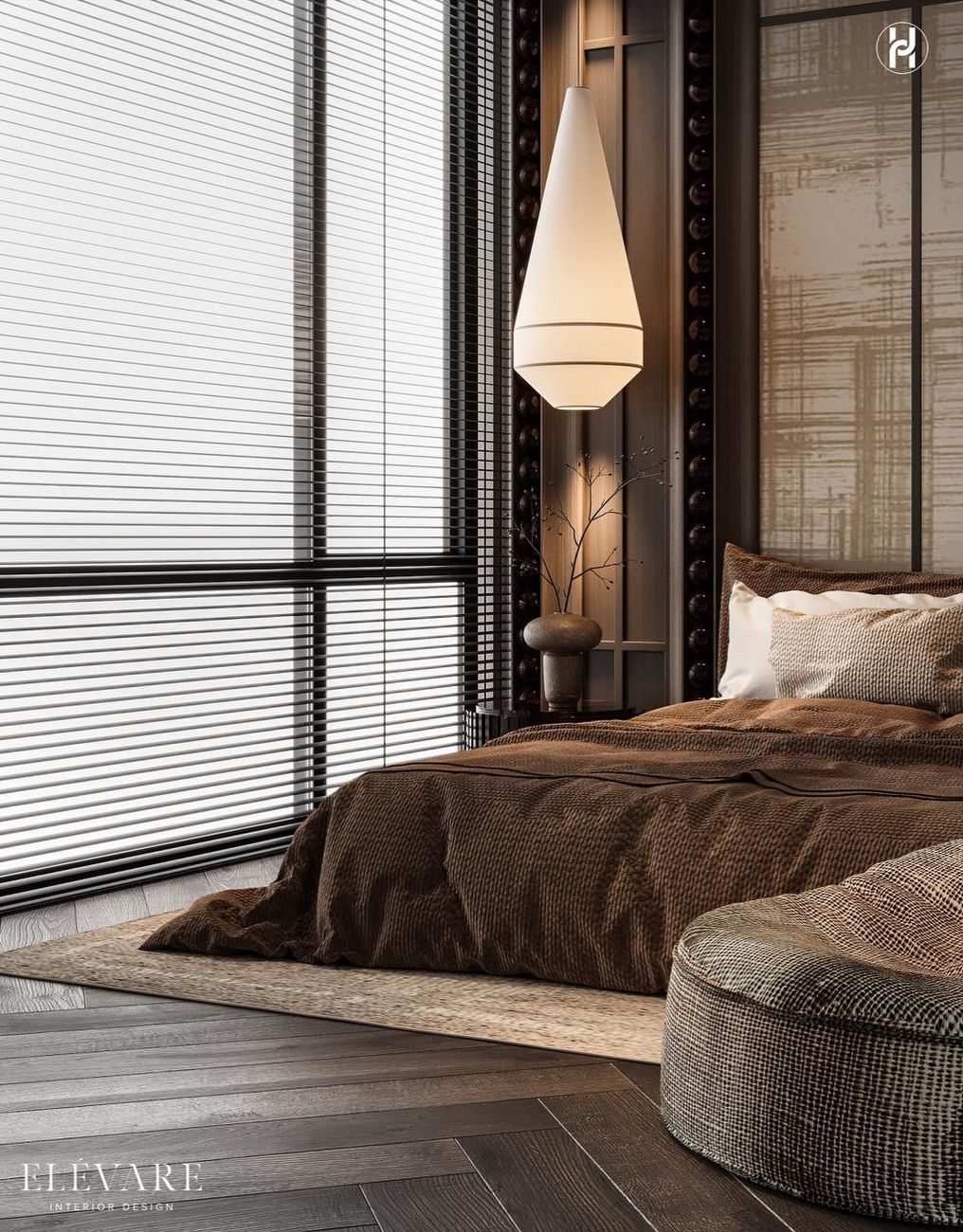 Stylish, cozy bedroom design